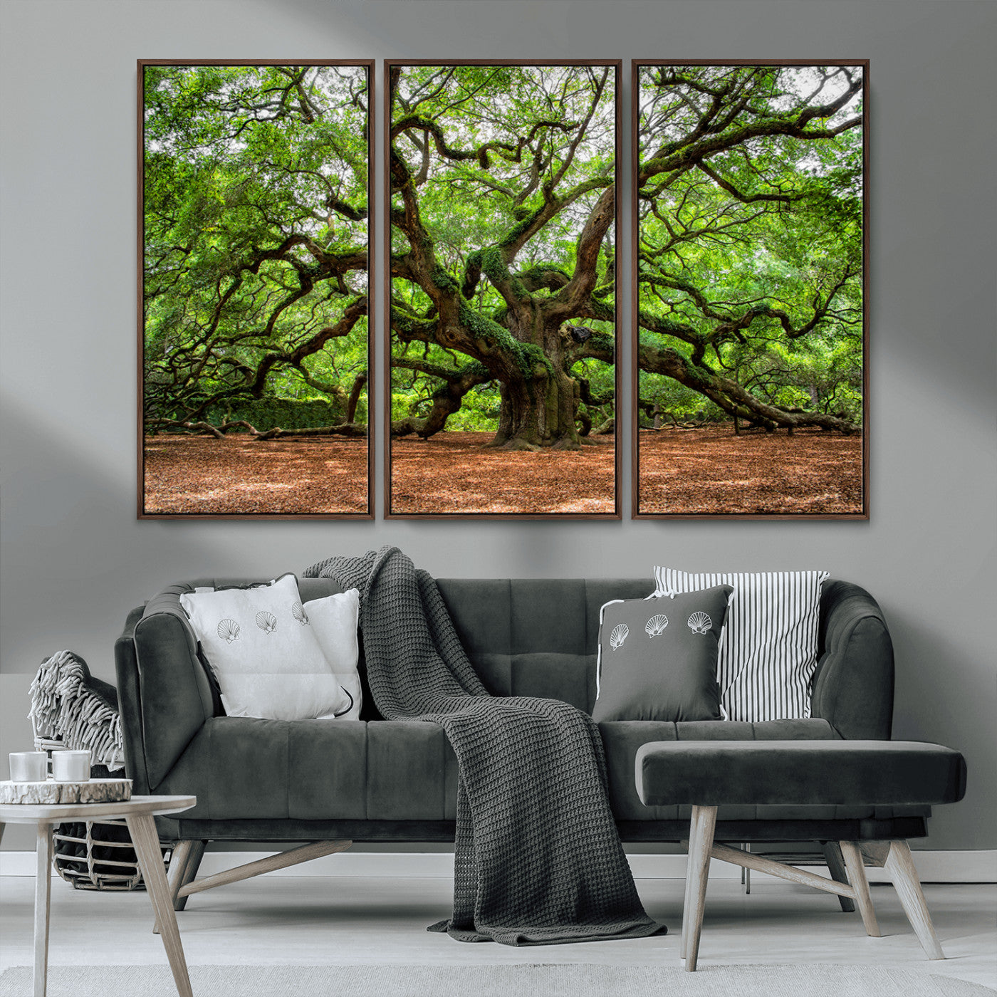 51255351-MGV-CV-36X24-Ancient Tree Wall Art – Majestic Oak Canvas Print, Large Nature Photography, Sacred Forest Landscape Wall Décor, Wisdom Tree