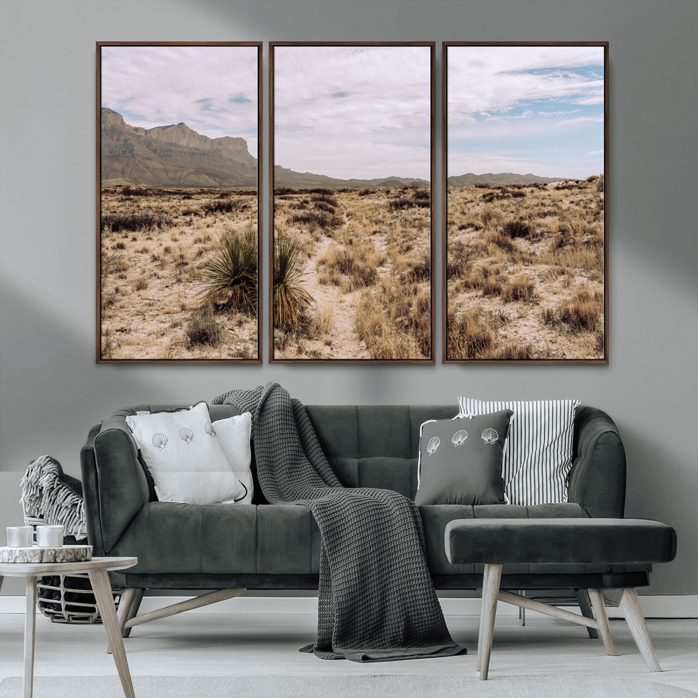 20681831-MGV-CV-36X24-Desert Landscape Wall Art – Southwestern Mountain Canvas Print, Rustic Western Nature Photography Decor for Living Room, Office,