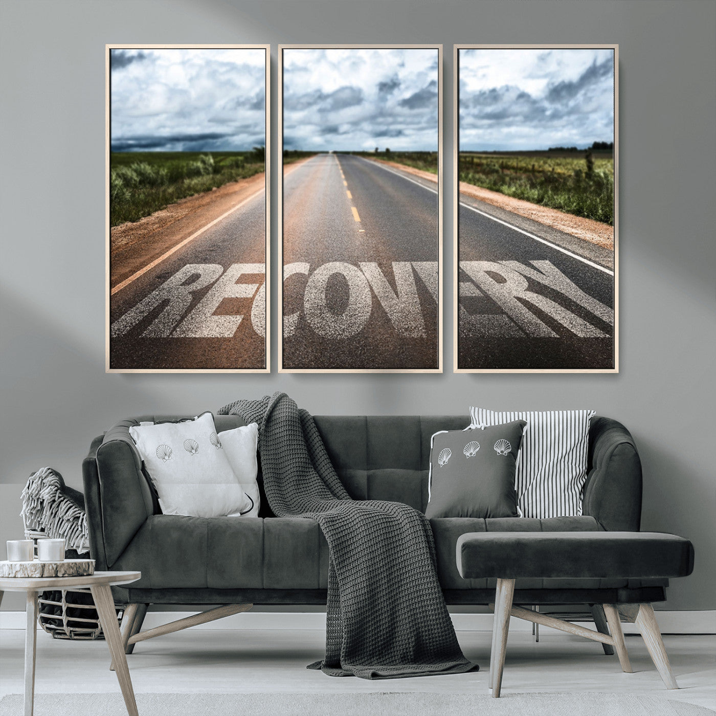 50743-MGV-CV-36X24-Healing Road Wall Art – Motivational Highway Canvas Print, Inspirational Journey Decor for Office, Gym or Living Room