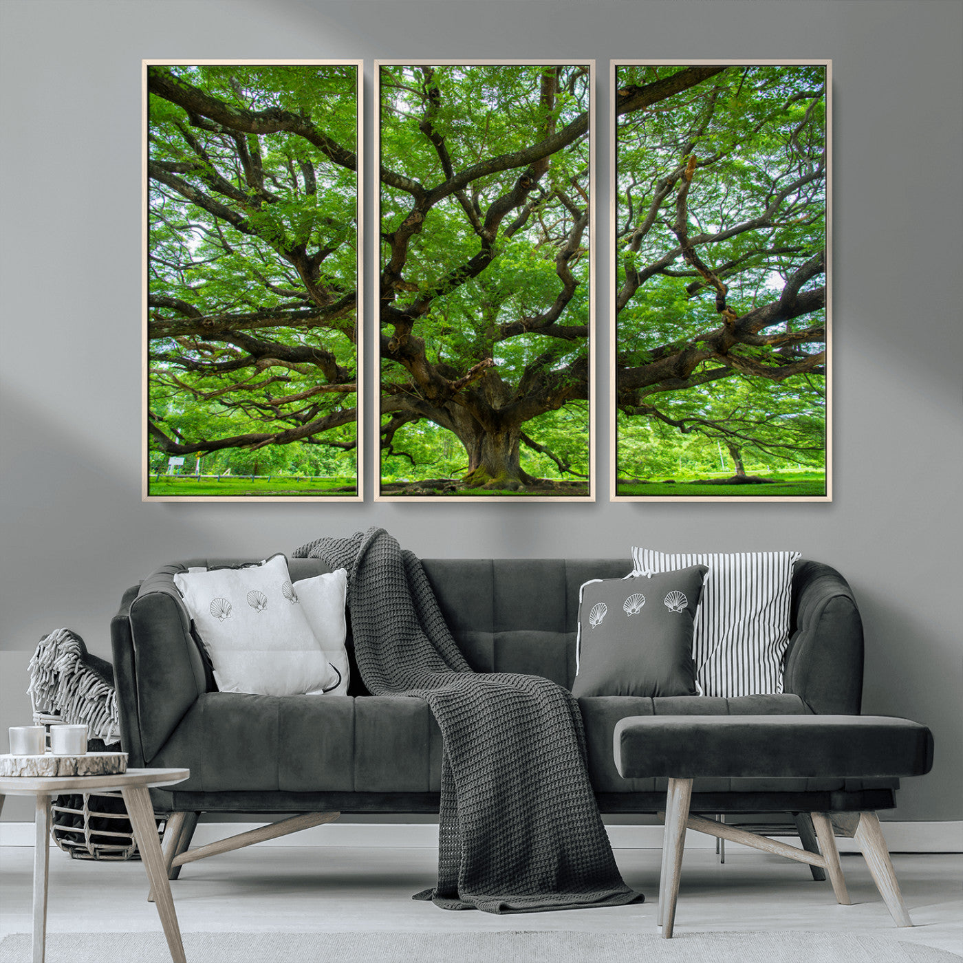 49375306-MGV-CV-36X24-Ancient Tree Wall Art Canvas Print, Framed Sprawling Branches Art Picture Print, Gnarling Tree Perfect Earthy Natural Decor