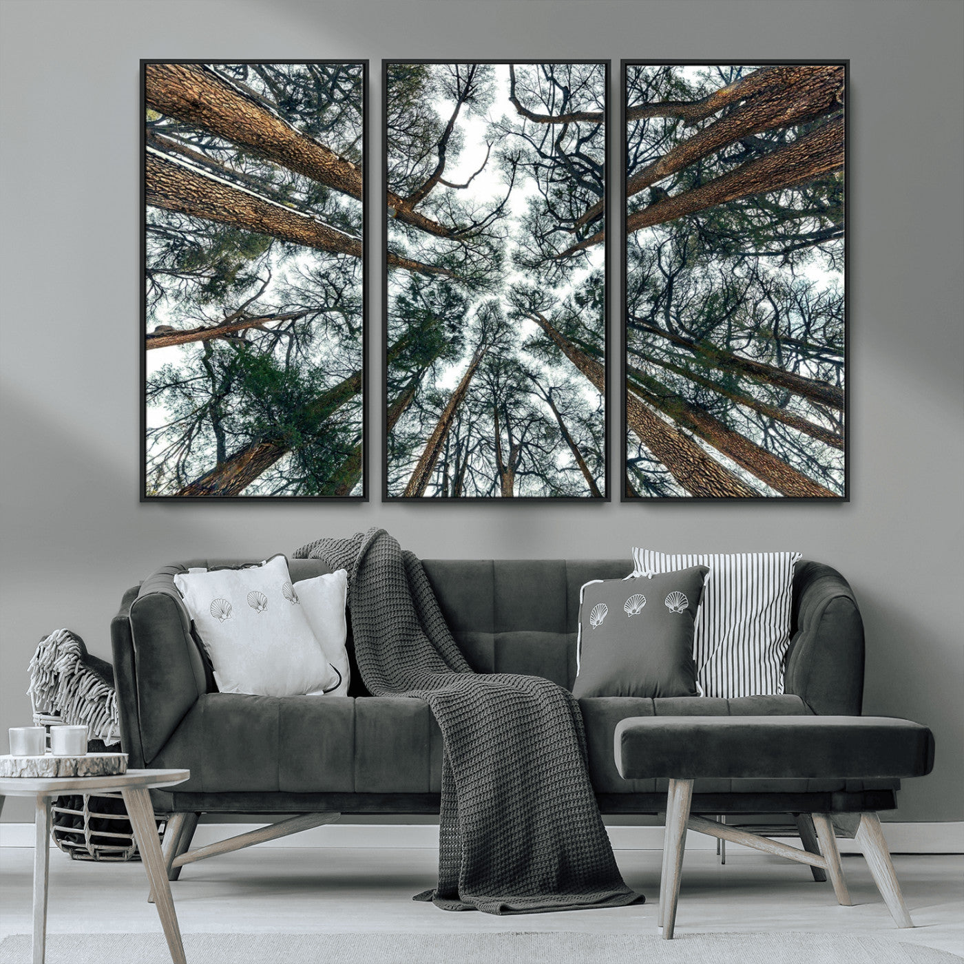 18790-MGV-CV-36X24-Pine Canopy Wall Art – Panoramic View of Towering Pines Canvas Print, Nature-Inspired Decor for Office, Cabin or Living Room