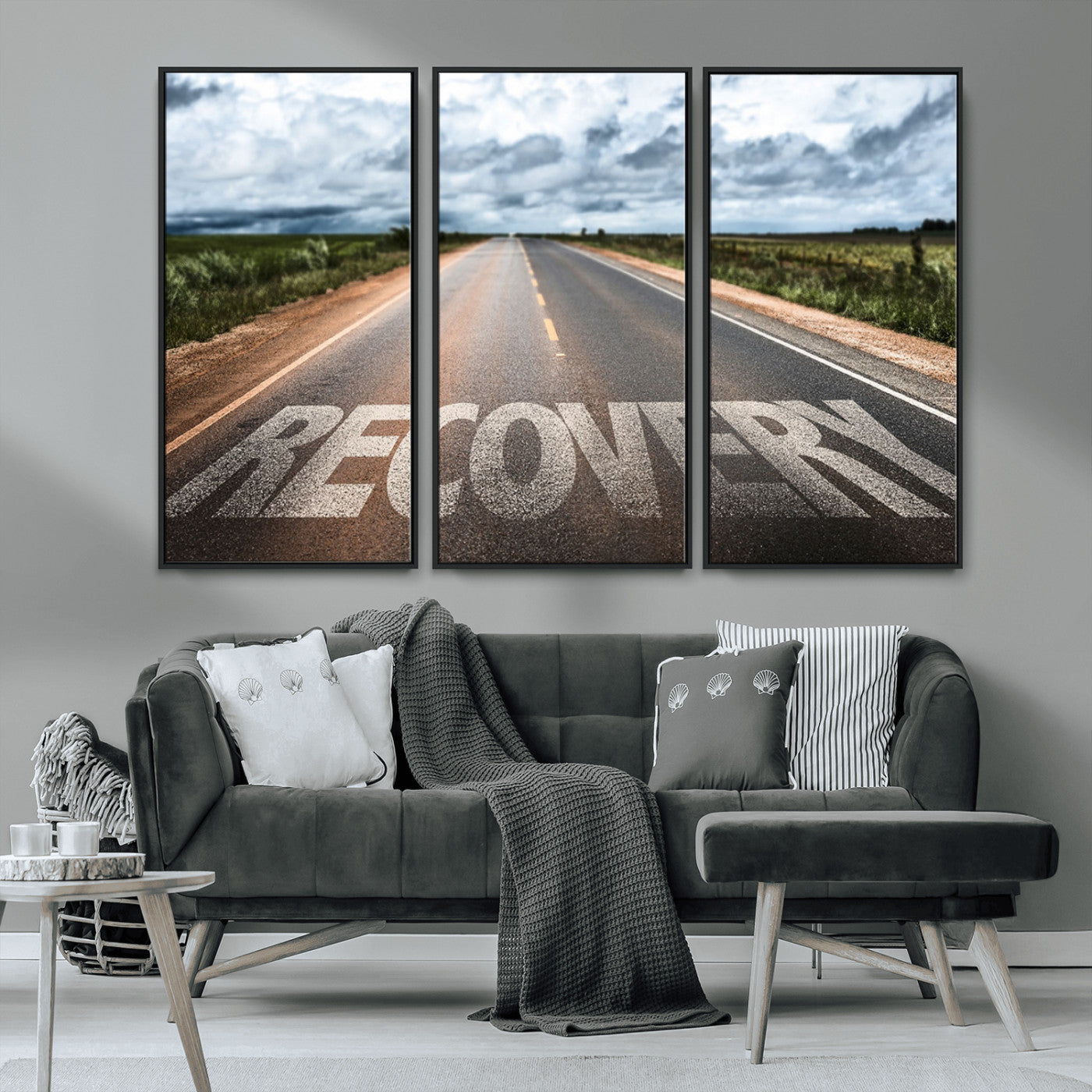 50743-MGV-CV-36X24-Healing Road Wall Art – Motivational Highway Canvas Print, Inspirational Journey Decor for Office, Gym or Living Room