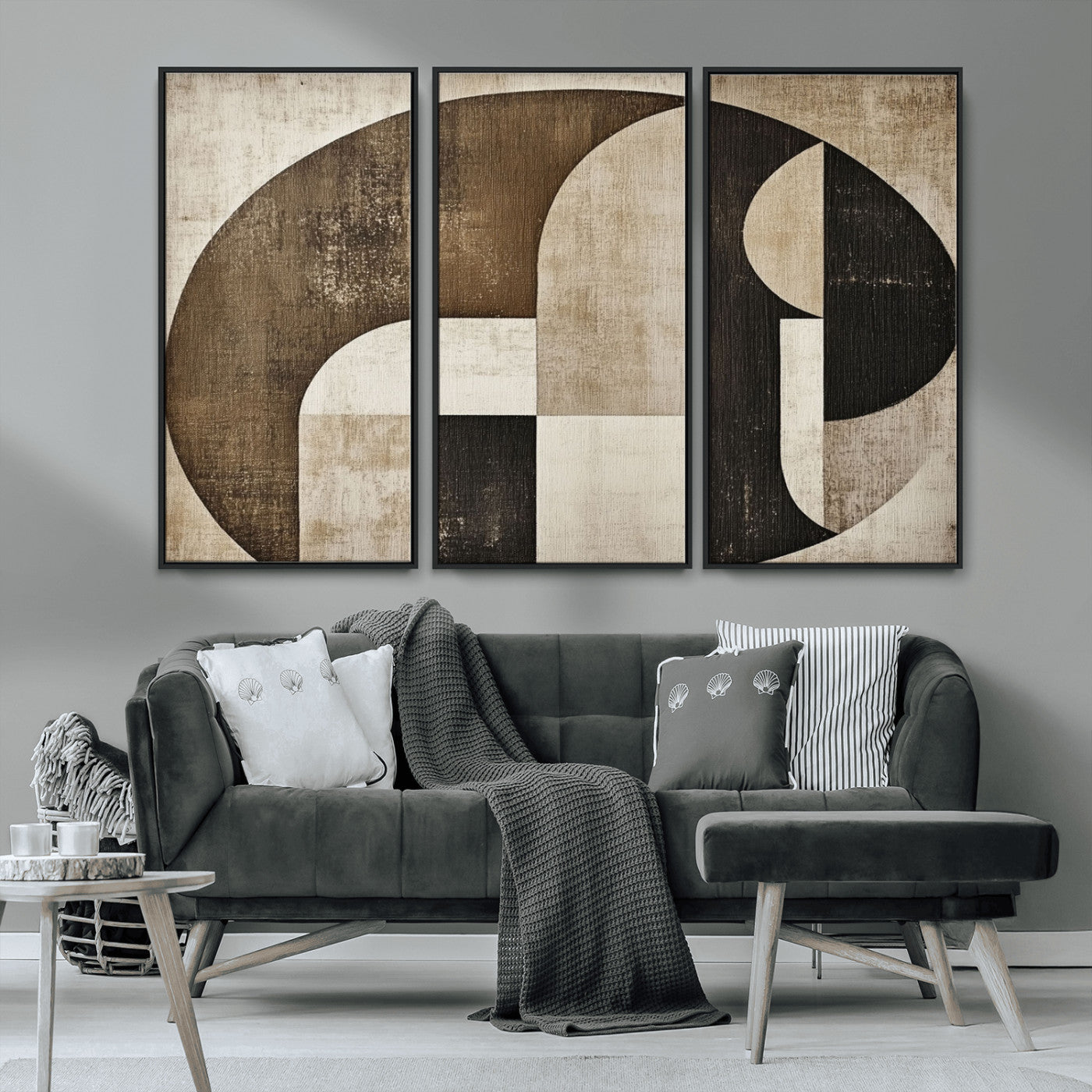 44796-MGV-CV-36X24-Wabi Sabi Wall Art Canvas Print, Framed Geometric Minimalist Art Picture Print, Modern Abstract Perfect Modern Abstract Decor