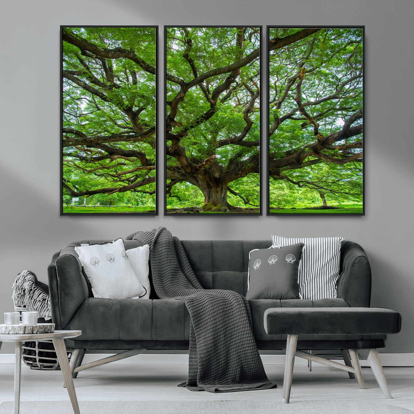 49375306-MGV-CV-36X24-Ancient Tree Wall Art Canvas Print, Framed Sprawling Branches Art Picture Print, Gnarling Tree Perfect Earthy Natural Decor