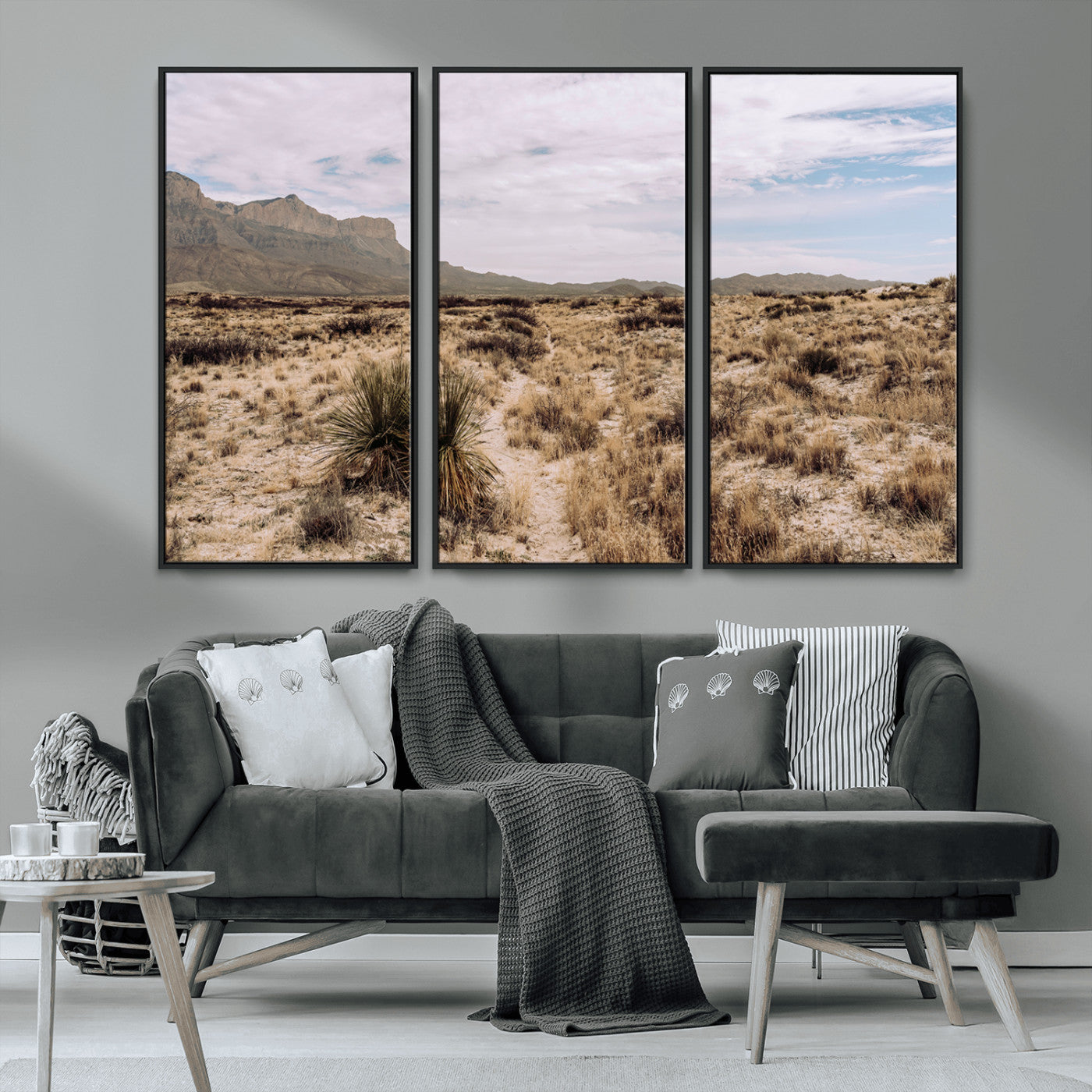 20681831-MGV-CV-36X24-Desert Landscape Wall Art – Southwestern Mountain Canvas Print, Rustic Western Nature Photography Decor for Living Room, Office,
