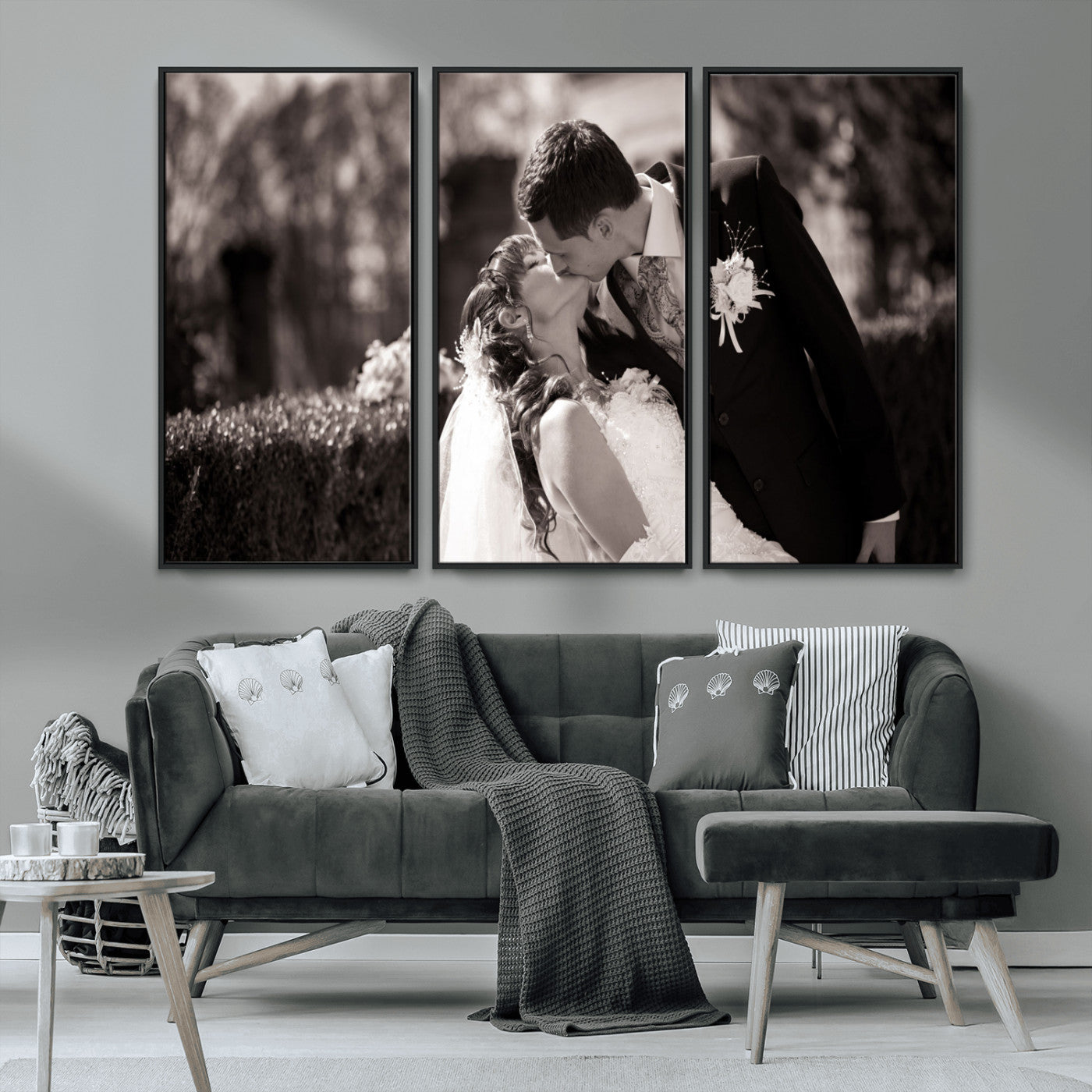 CSTM6030-MGV-CV-36X24-Custom Wedding Photo Print - Custom Wall Art Picture Print, Create Your Own Photo Canvas Print