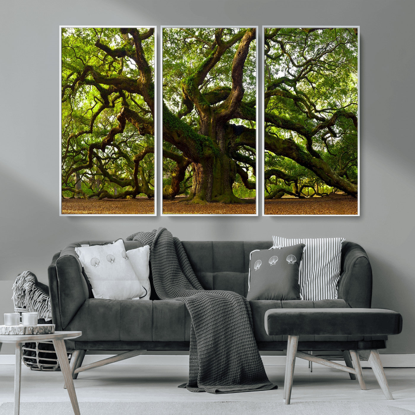 29407-MGV-CV-36X24-Ancient Oak Tree Wall Art – Majestic Nature Canvas Print, Large Tree Photography Decor for Living Room or Office