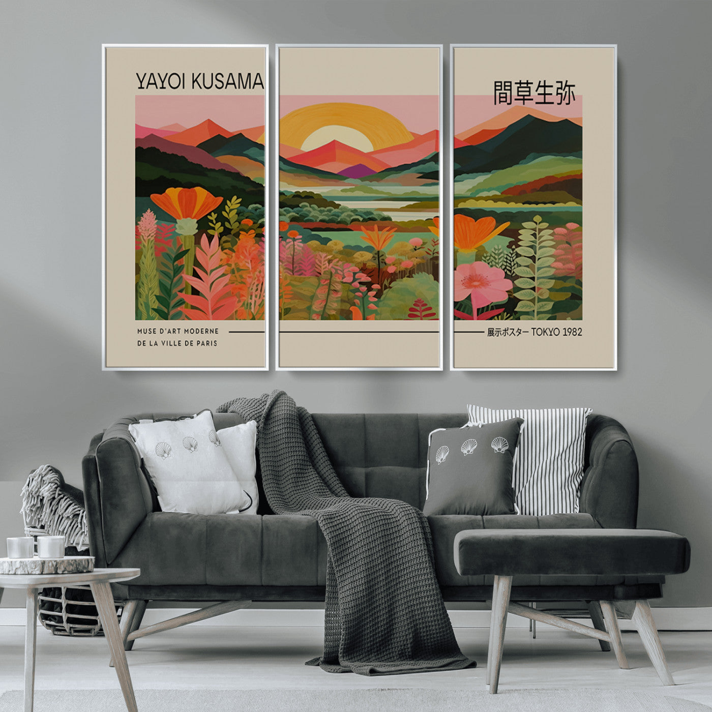 17753-MGV-CV-36X24-Floral Sunset Landscape Wall Art – Panoramic Nature Canvas Print, Vibrant Botanical Artwork for Living Room, Bedroom, Office, or