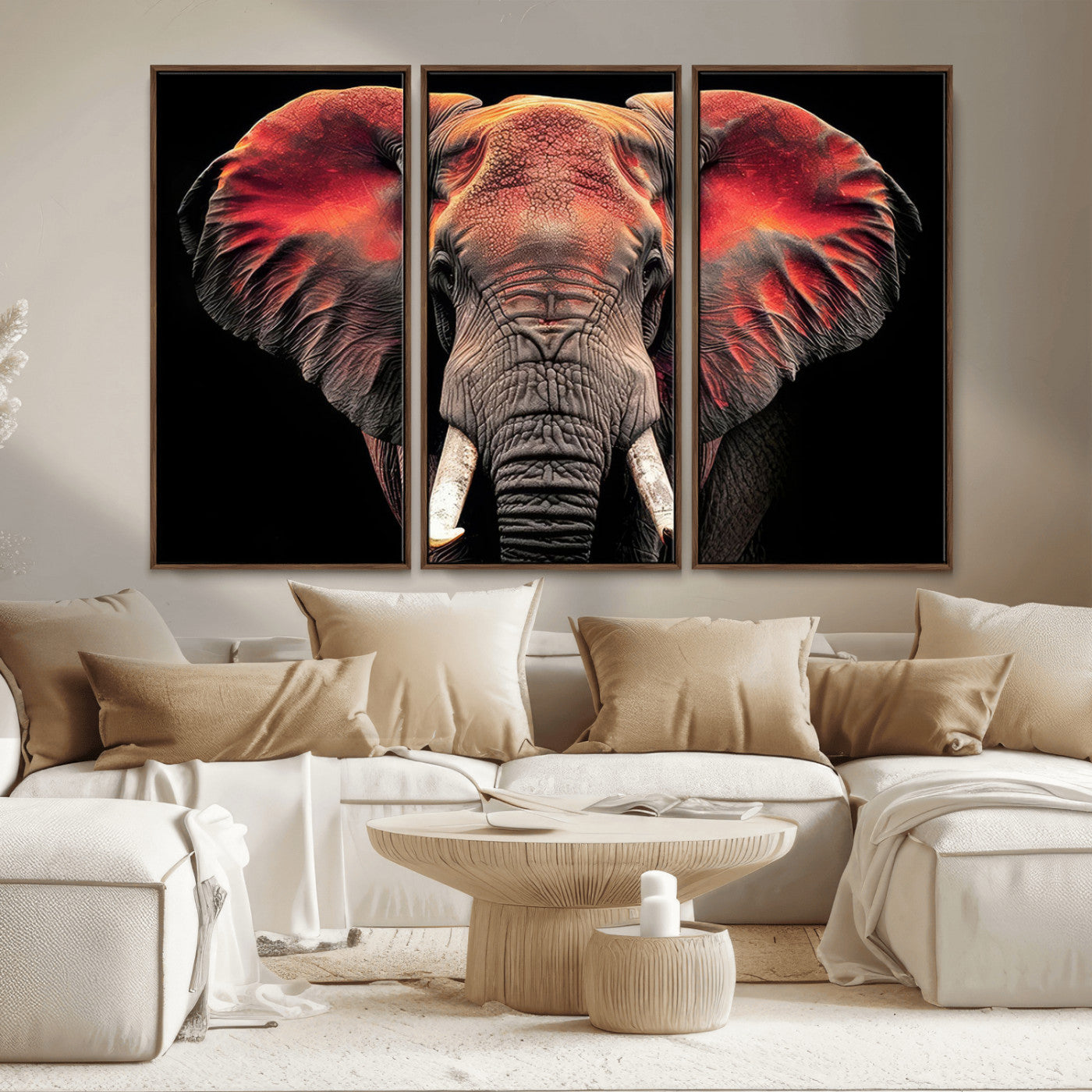 54719-MGV-CV-36X24-Elephant Wall Art – Majestic African Elephant Canvas Print, Wildlife Safari Animal Decor for Living Room, Bedroom, Office or Man
