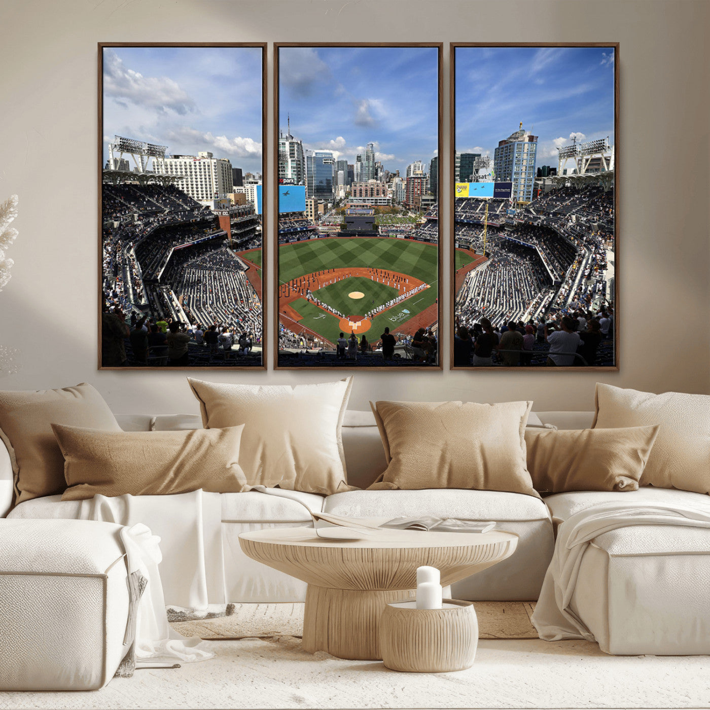 87122-MGV-CV-36X24-Petco Park Field Wall Art Canvas Print, Framed San Diego Stadium Art Picture Print, Petco Park Stadium Perfect Sport Room Decor