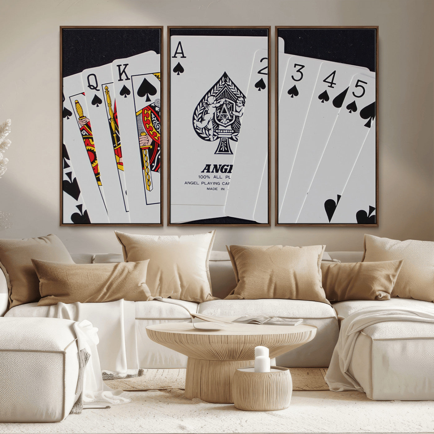 56787-MGV-CV-36X24-Playing Cards – Classic Poker Deck with Spades, Standard Size Durable Casino Quality Card Set for Magic Tricks, Blackjack, Bridge,
