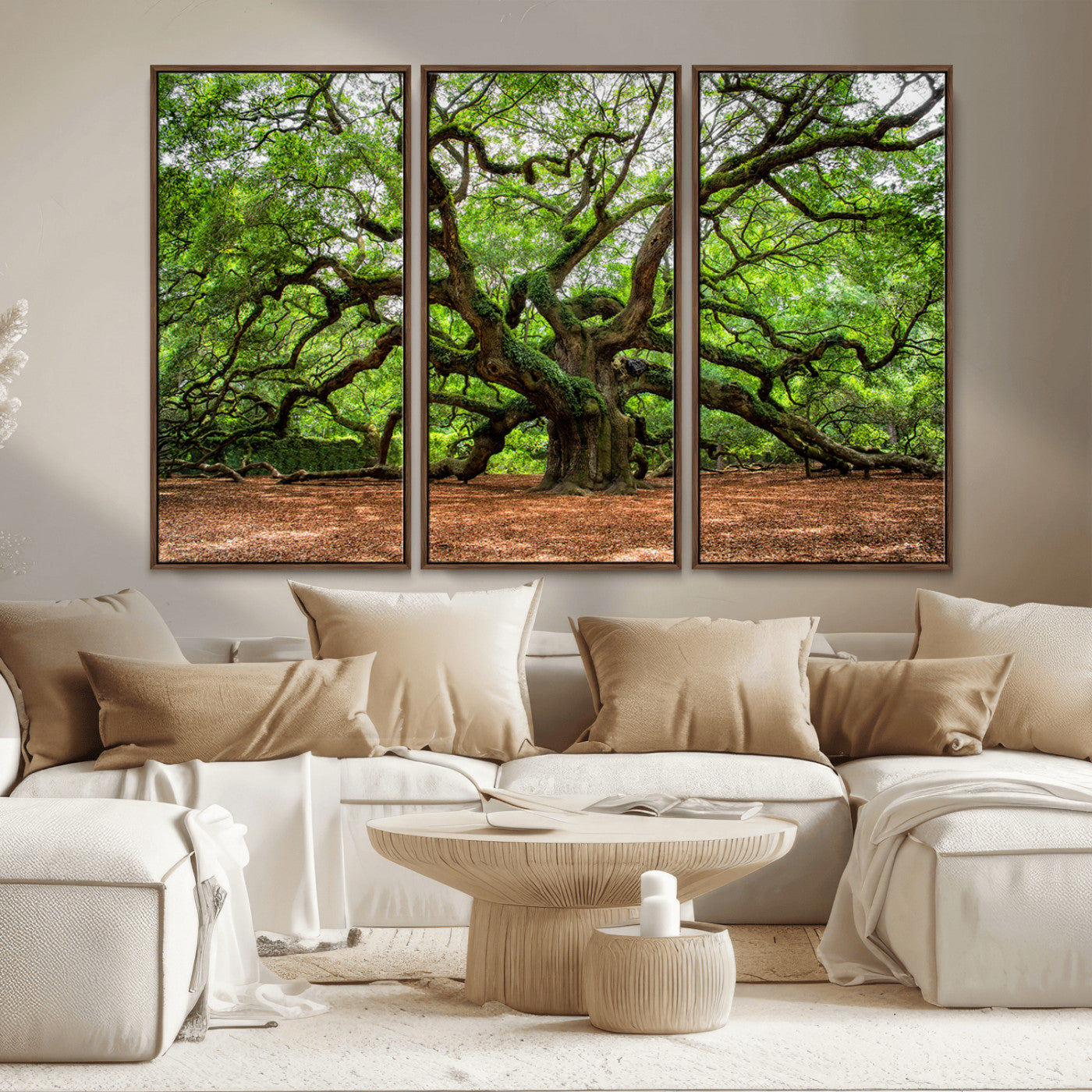 51255351-MGV-CV-36X24-Ancient Tree Wall Art – Majestic Oak Canvas Print, Large Nature Photography, Sacred Forest Landscape Wall Décor, Wisdom Tree