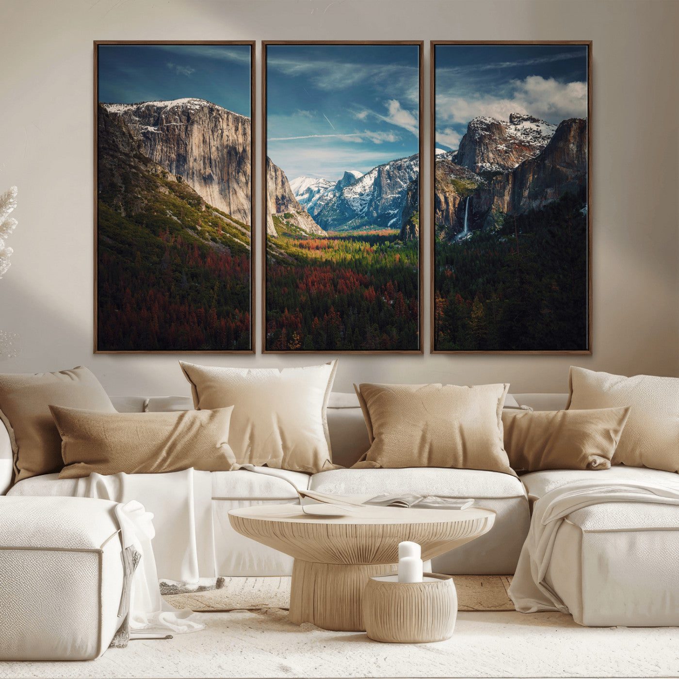 15244033-MGV-CV-36X24-Yosemite National Wall Art Canvas Print, Framed Mountain Landscape Art Picture Print, El Capitan Perfect Rustic Farmhouse Decor