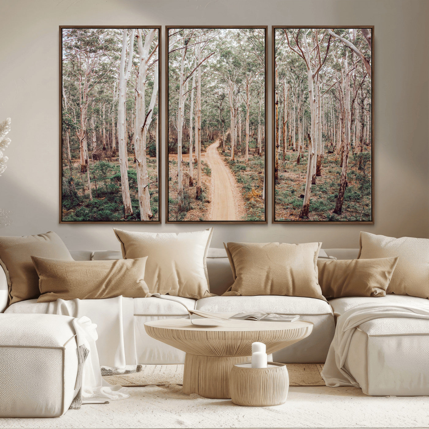 24760563-MGV-CV-36X24-Forest Wall Art – Tranquil Woodland Path Canvas Print, Scenic Nature Photography Decor for Bedroom, Living Room, Office, Cabin or