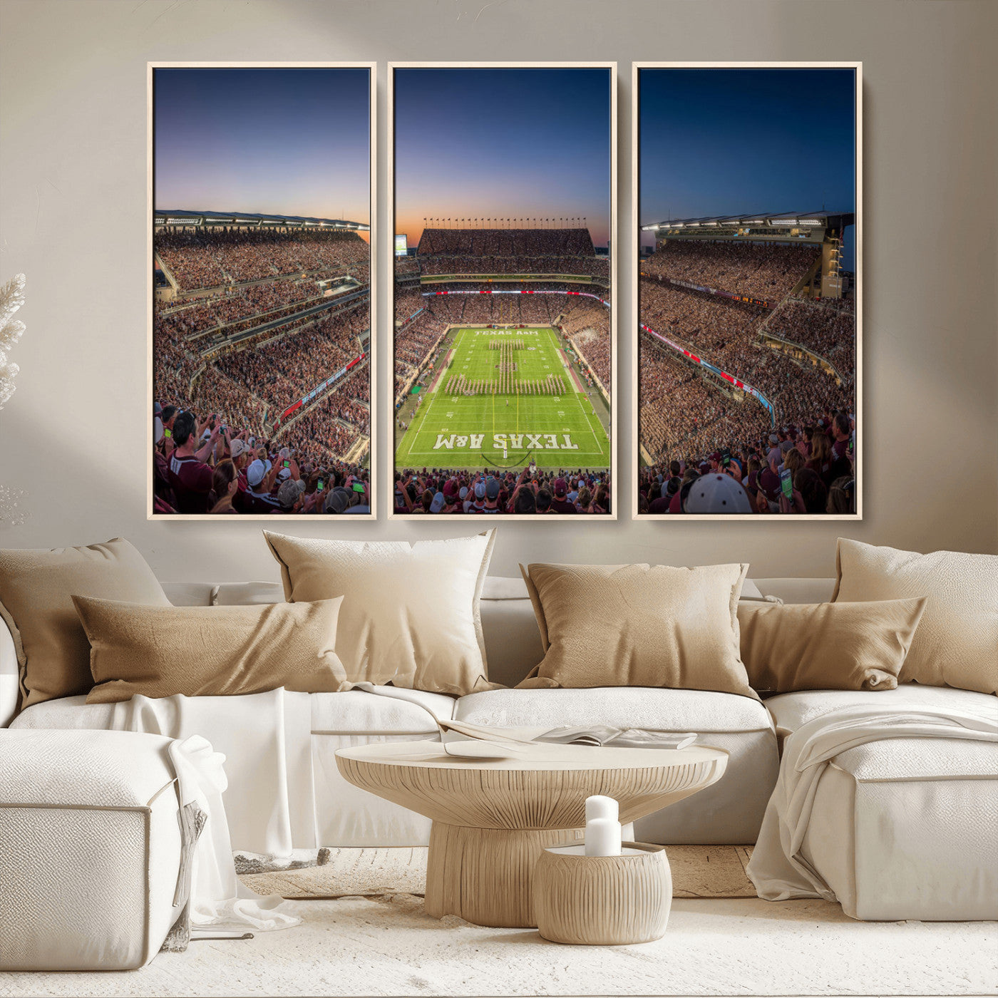 17421-MGV-CV-36X24-Kyle Field Wall Art Canvas Print, Framed Texas Stadium Art Picture Print, Kyle Field Stadium Perfect Sport Room Decor Artwork