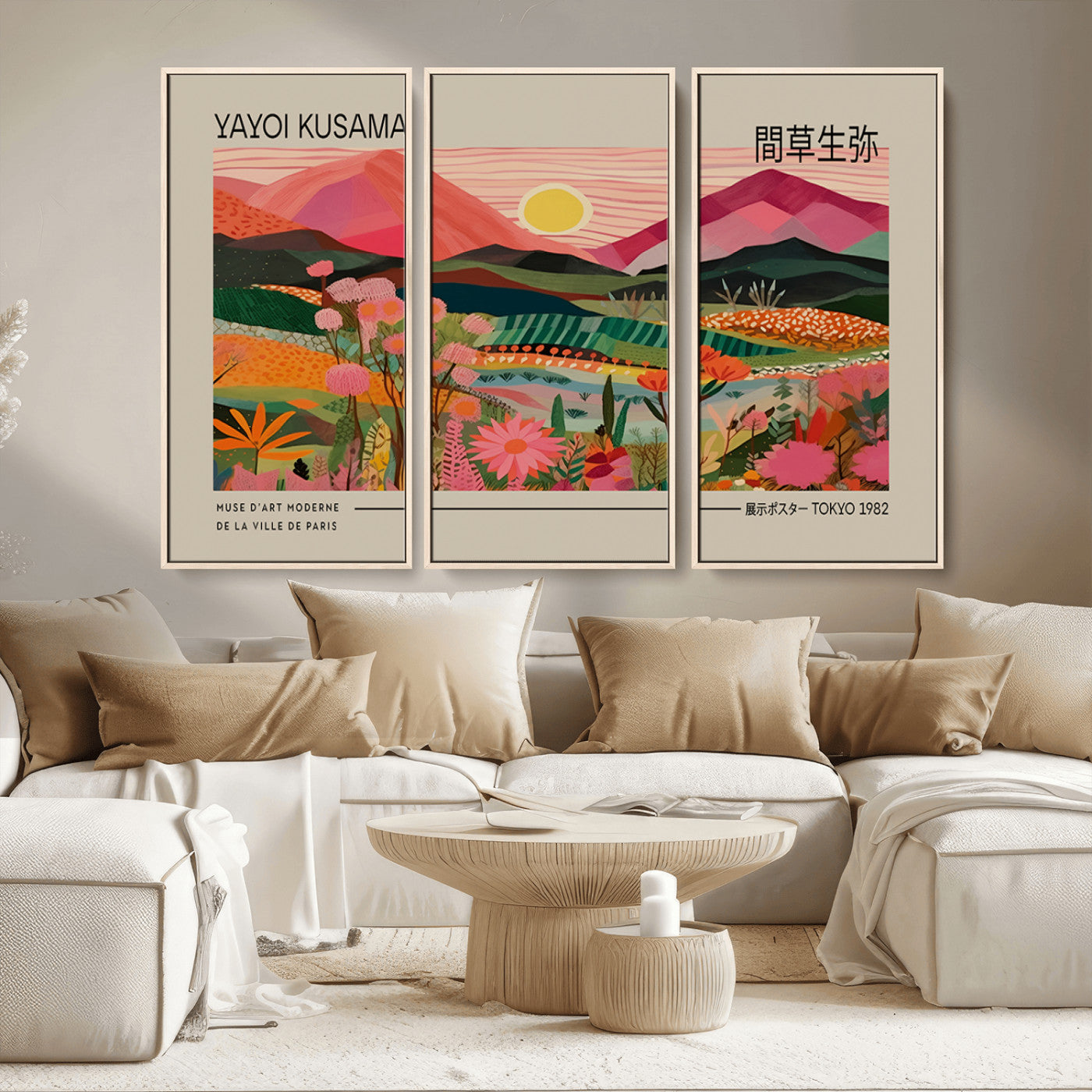 18304-MGV-CV-36X24-Sunset Mountain Landscape Wall Art – Panoramic Abstract Nature Canvas Print, Vibrant Wall Decor for Living Room, Bedroom, Office,