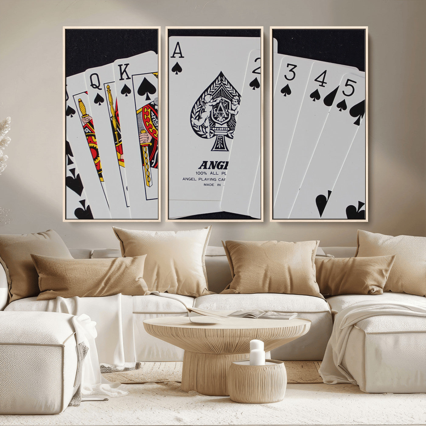 56787-MGV-CV-36X24-Playing Cards – Classic Poker Deck with Spades, Standard Size Durable Casino Quality Card Set for Magic Tricks, Blackjack, Bridge,