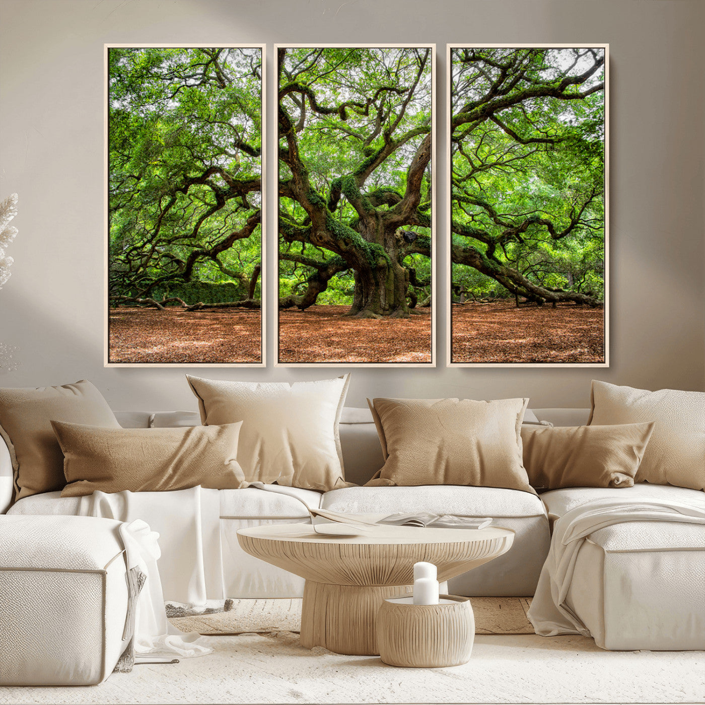 51255351-MGV-CV-36X24-Ancient Tree Wall Art – Majestic Oak Canvas Print, Large Nature Photography, Sacred Forest Landscape Wall Décor, Wisdom Tree