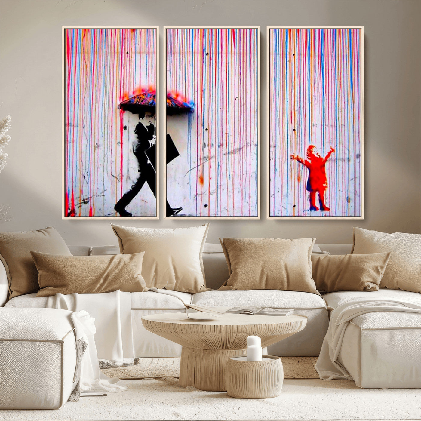 69505-MGV-CV-36X24-Graffiti Girl Wall Art Canvas Print, Framed Urban Contrast Art Picture Print, Vibrant Graffiti Perfect Urban Pop Decor Artwork