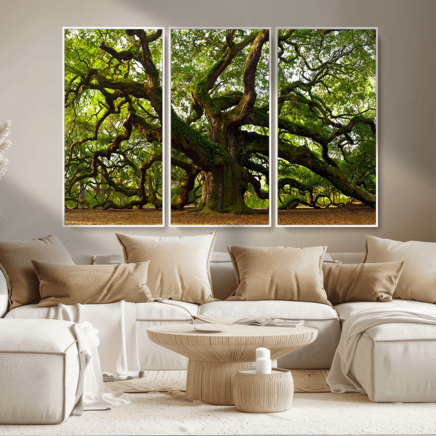 29407-MGV-CV-36X24-Ancient Oak Tree Wall Art – Majestic Nature Canvas Print, Large Tree Photography Decor for Living Room or Office