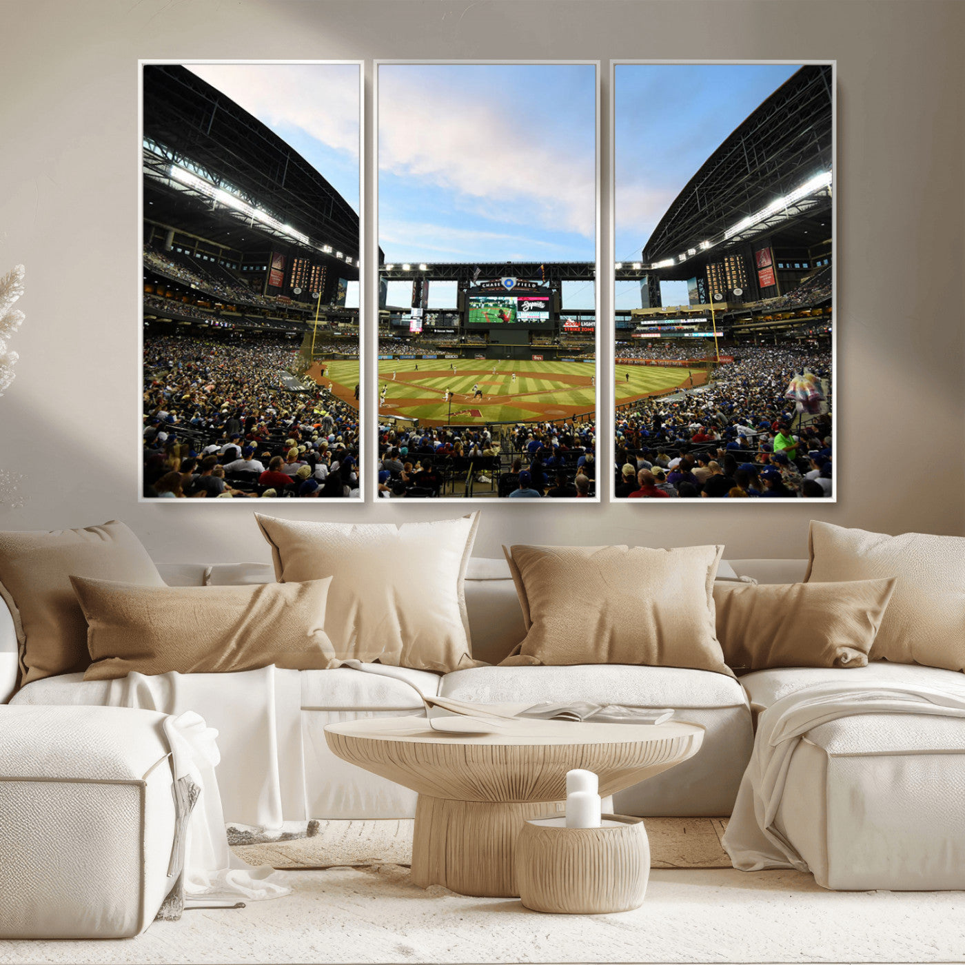 92672-MGV-CV-36X24-Chase Field Stadium Wall Art Canvas Print, Framed Arizona Stadium Art Picture Print, Chase Stadium Perfect Sports Room Decor