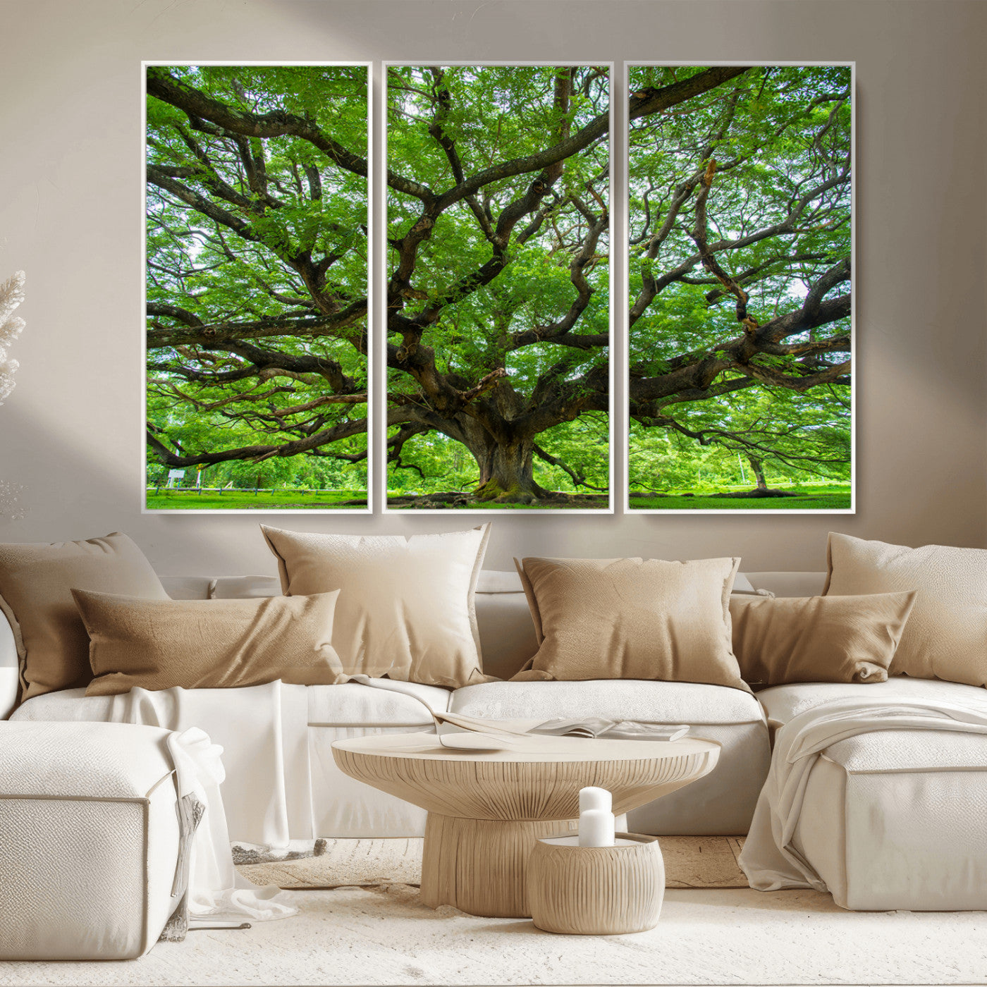 49375306-MGV-CV-36X24-Ancient Tree Wall Art Canvas Print, Framed Sprawling Branches Art Picture Print, Gnarling Tree Perfect Earthy Natural Decor