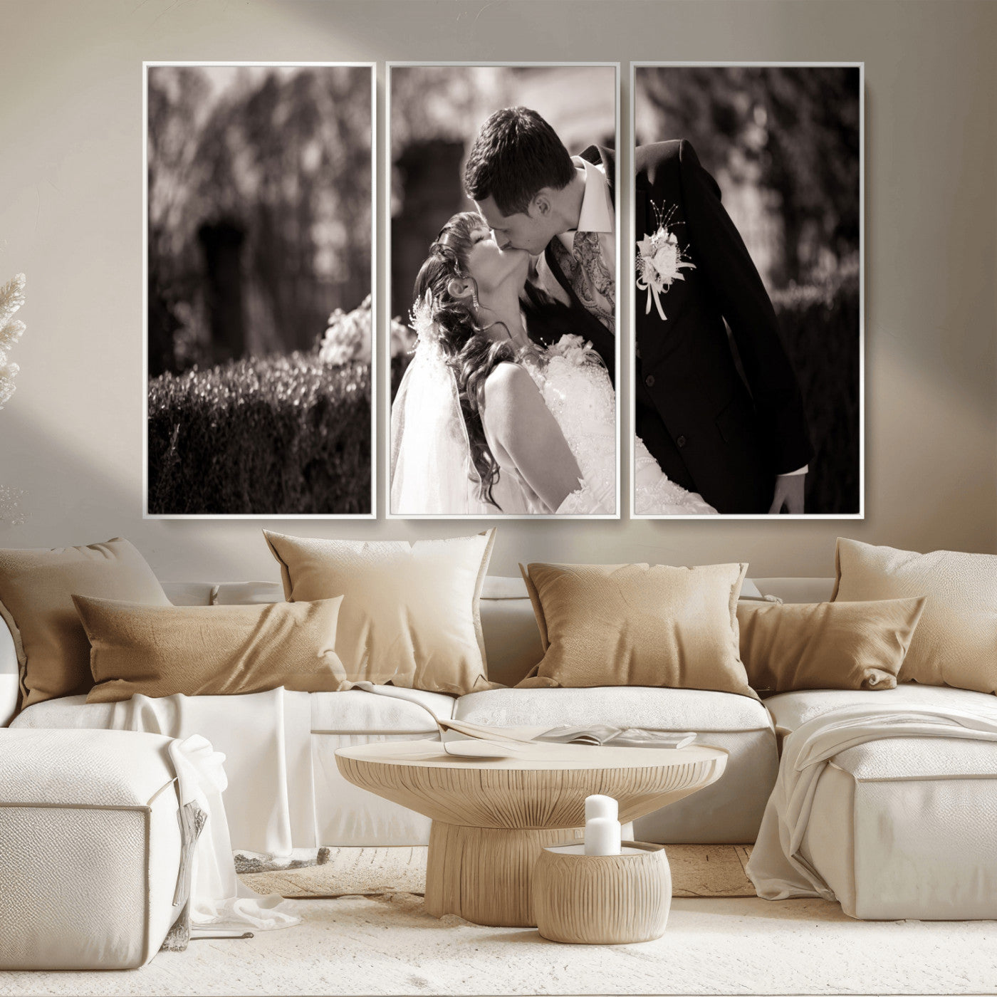 CSTM6030-MGV-CV-36X24-Custom Wedding Photo Print - Custom Wall Art Picture Print, Create Your Own Photo Canvas Print
