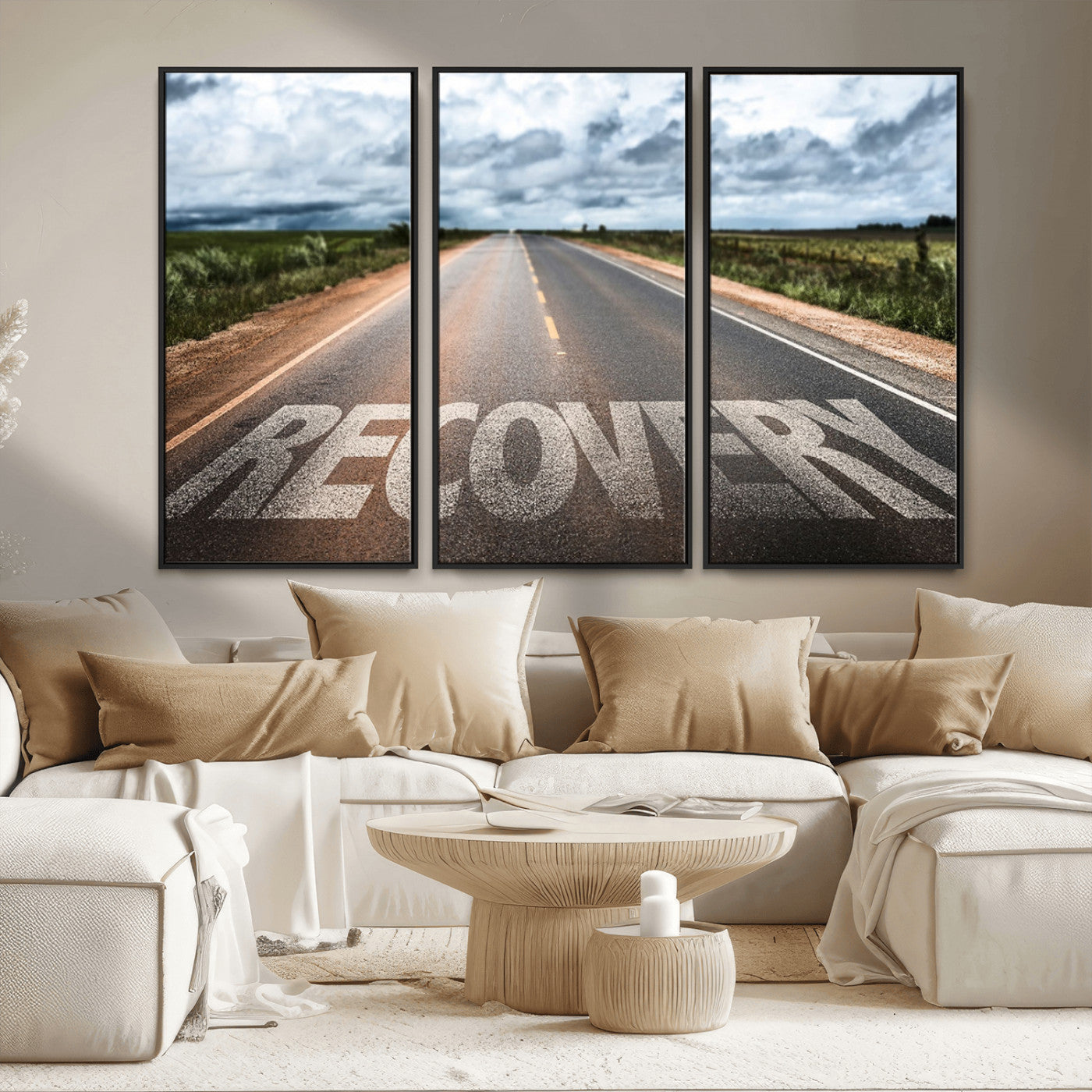 50743-MGV-CV-36X24-Healing Road Wall Art – Motivational Highway Canvas Print, Inspirational Journey Decor for Office, Gym or Living Room
