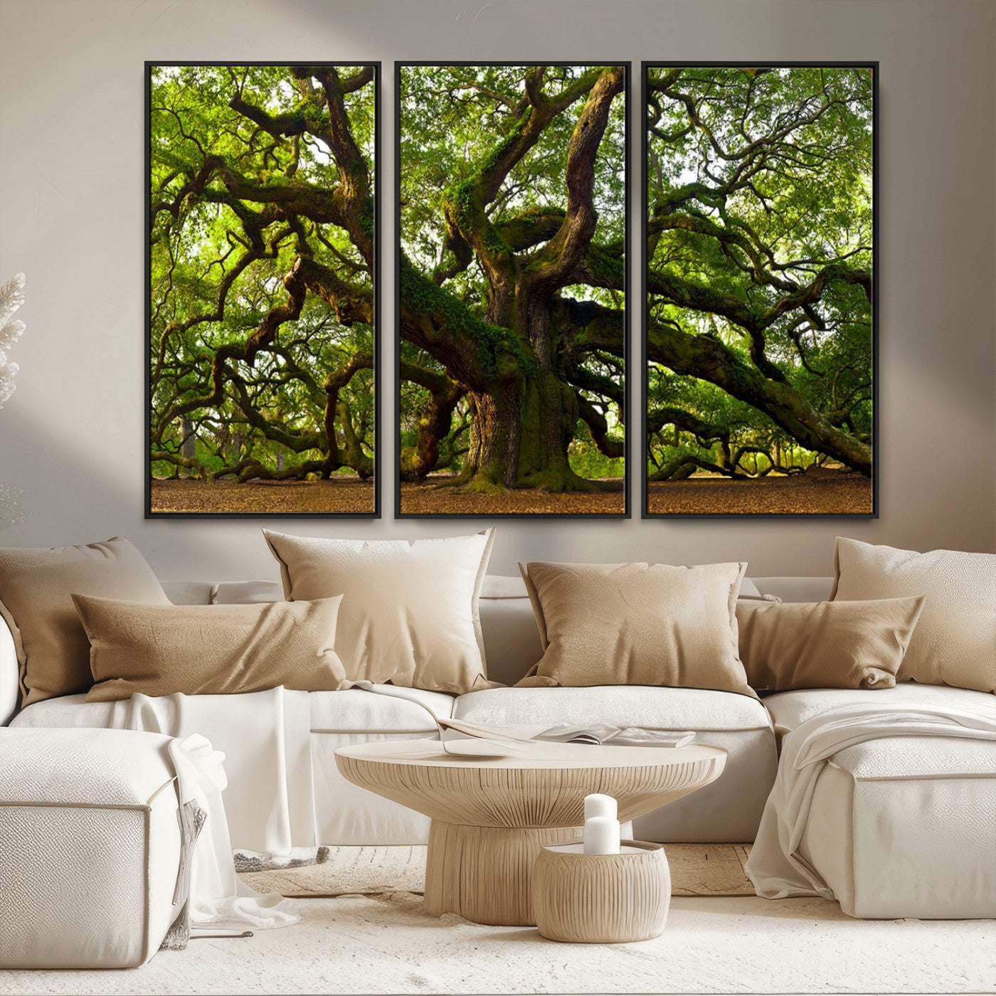 29407-MGV-CV-36X24-Ancient Oak Tree Wall Art – Majestic Nature Canvas Print, Large Tree Photography Decor for Living Room