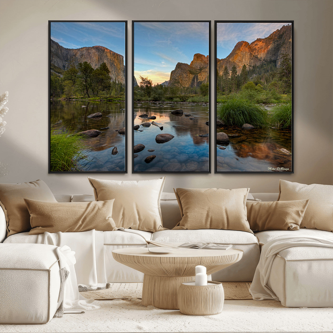 55893831-MGV-CV-36X24-Yosemite Valley Wall Art Canvas Print, Framed El Capitan Art Picture Print, Sierra Landspace Perfect Rustic Nature Decor Artwork