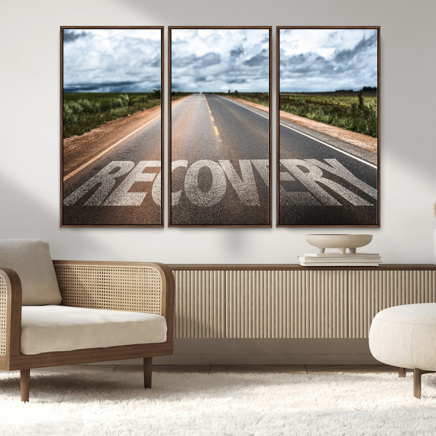 50743-MGV-CV-36X24-Healing Road Wall Art – Motivational Highway Canvas Print, Inspirational Journey Decor for Office, Gym or Living Room