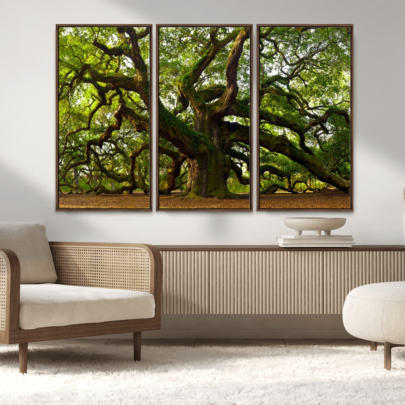 29407-MGV-CV-36X24-Ancient Oak Tree Wall Art – Majestic Nature Canvas Print, Large Tree Photography Decor for Living Room or Office