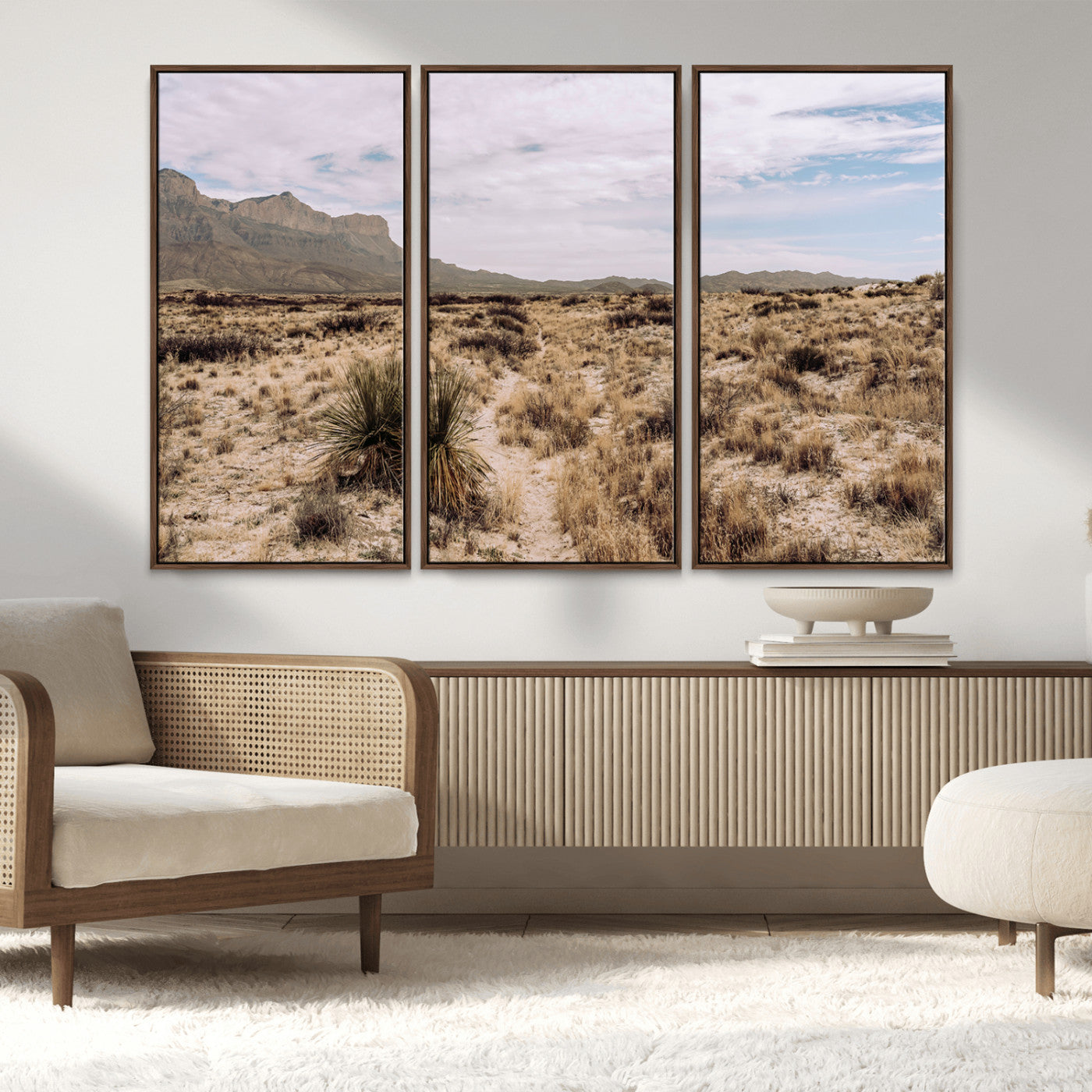 20681831-MGV-CV-36X24-Desert Landscape Wall Art – Southwestern Mountain Canvas Print, Rustic Western Nature Photography Decor for Living Room, Office,