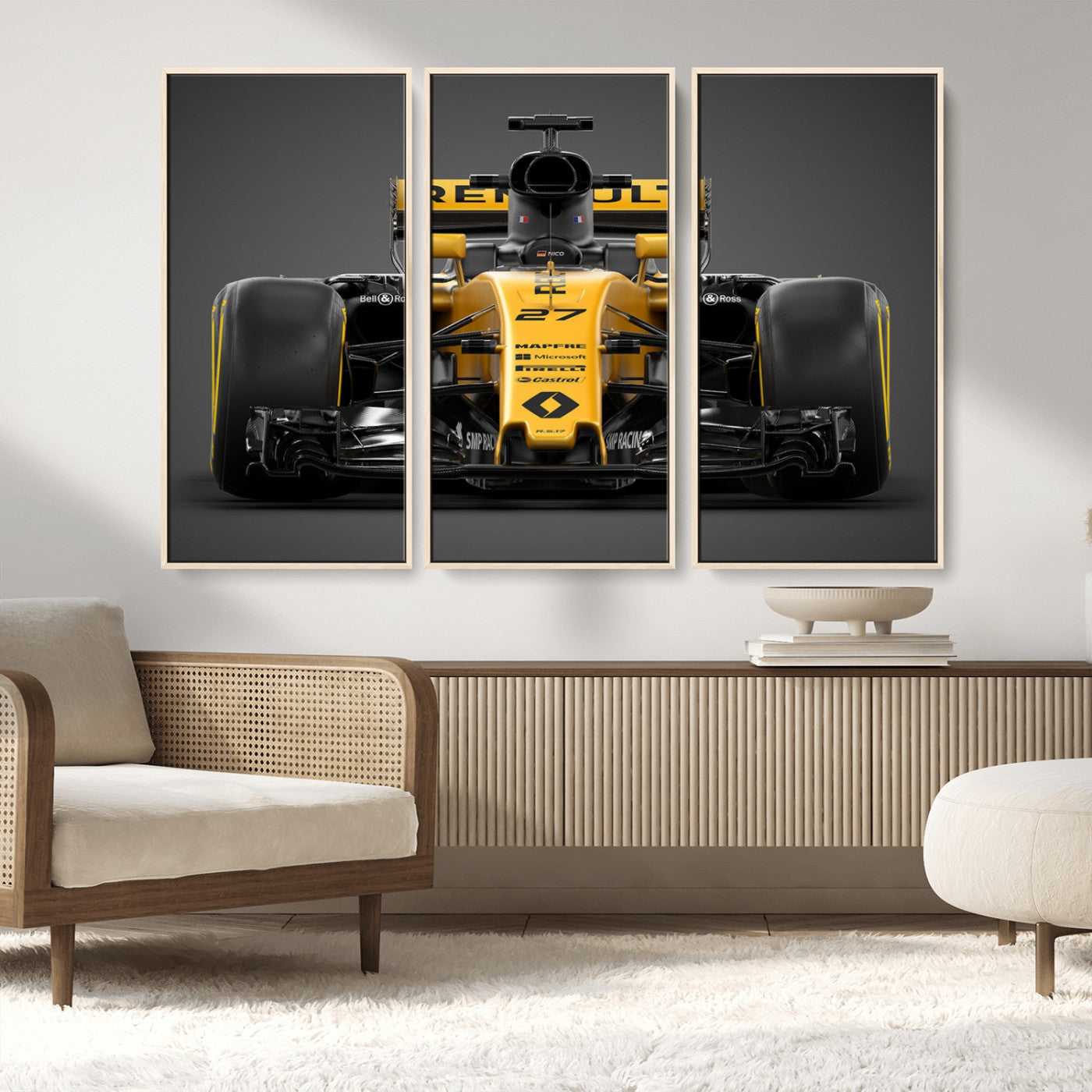 62882-MGV-CV-36X24-Renault F1 Racing Car Print - High-Performance Formula 1 Motorsport Wall Art, Perfect Gift for Racing Fans and Car Enthusiasts