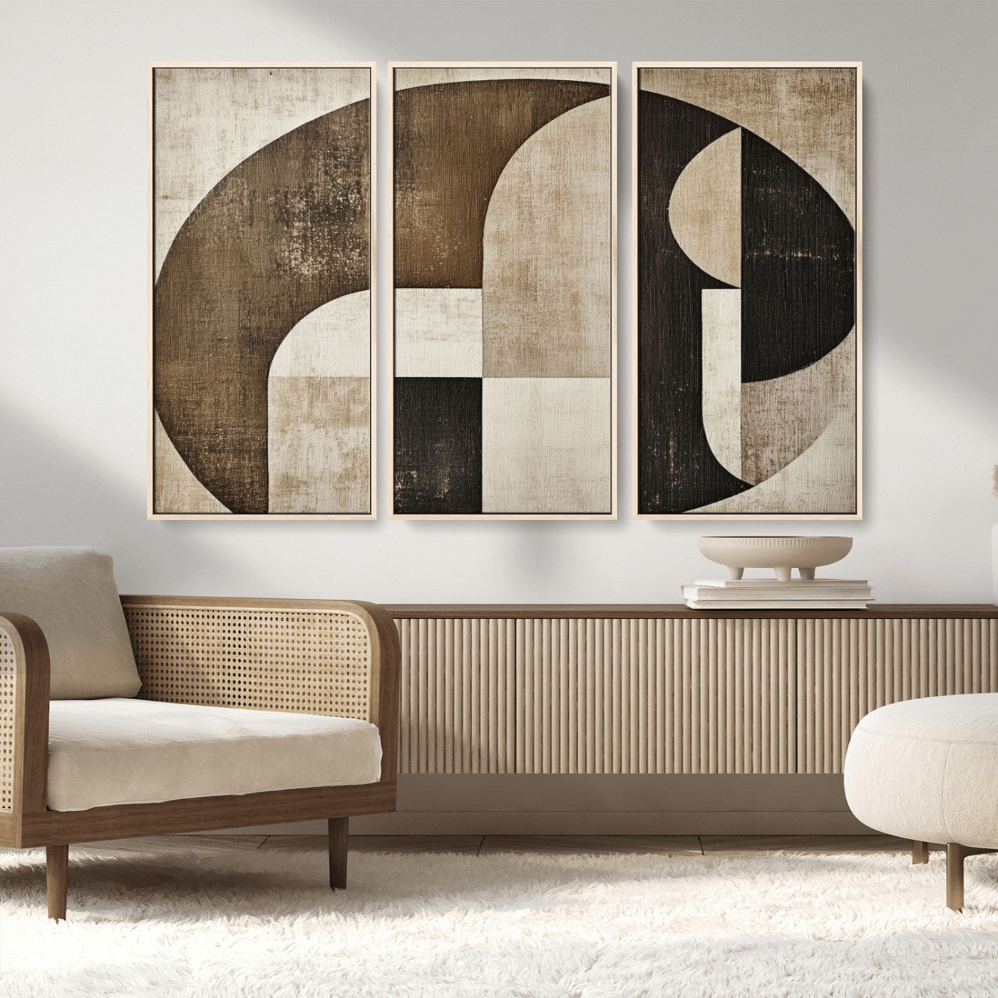 44796-MGV-CV-36X24-Wabi Sabi Wall Art Canvas Print, Framed Geometric Minimalist Art Picture Print, Modern Abstract Perfect Modern Abstract Decor