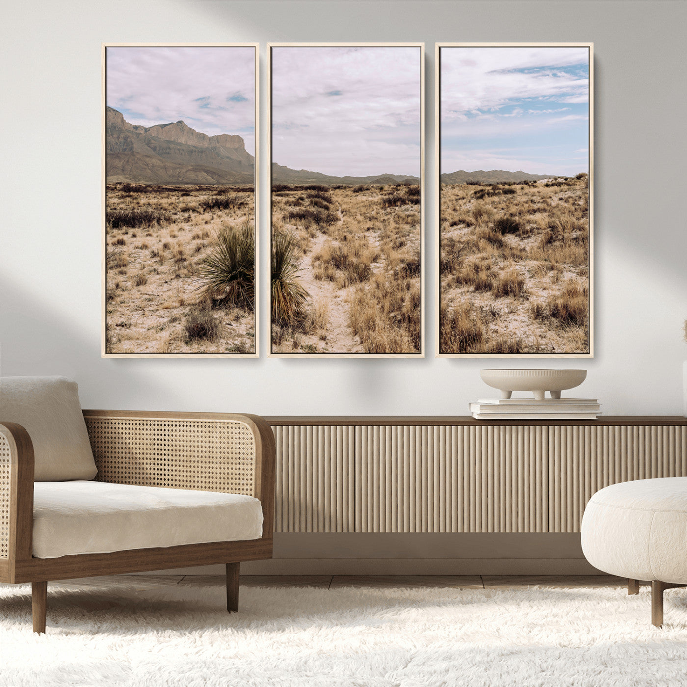 20681831-MGV-CV-36X24-Desert Landscape Wall Art – Southwestern Mountain Canvas Print, Rustic Western Nature Photography Decor for Living Room, Office,