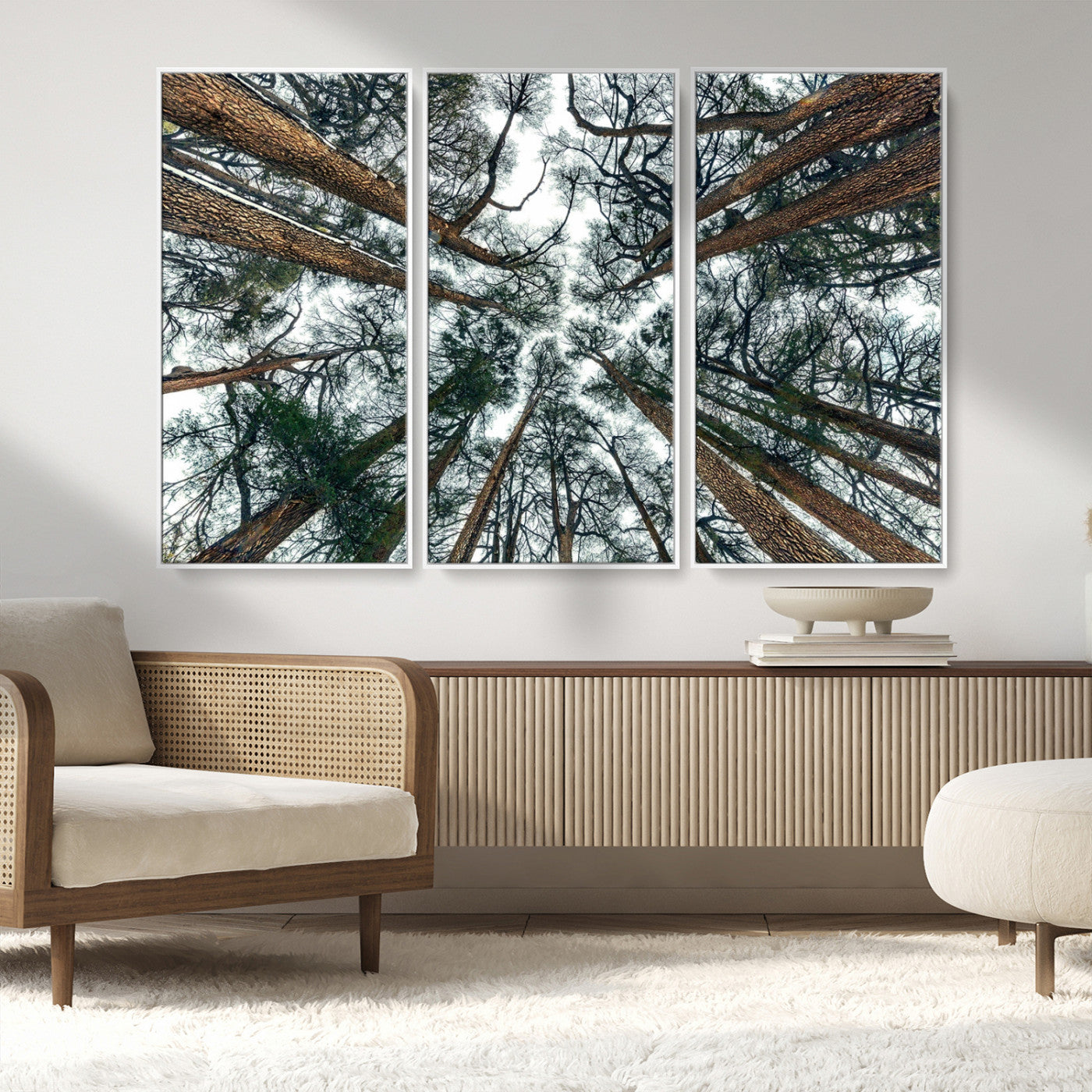 18790-MGV-CV-36X24-Pine Canopy Wall Art – Panoramic View of Towering Pines Canvas Print, Nature-Inspired Decor for Office, Cabin or Living Room