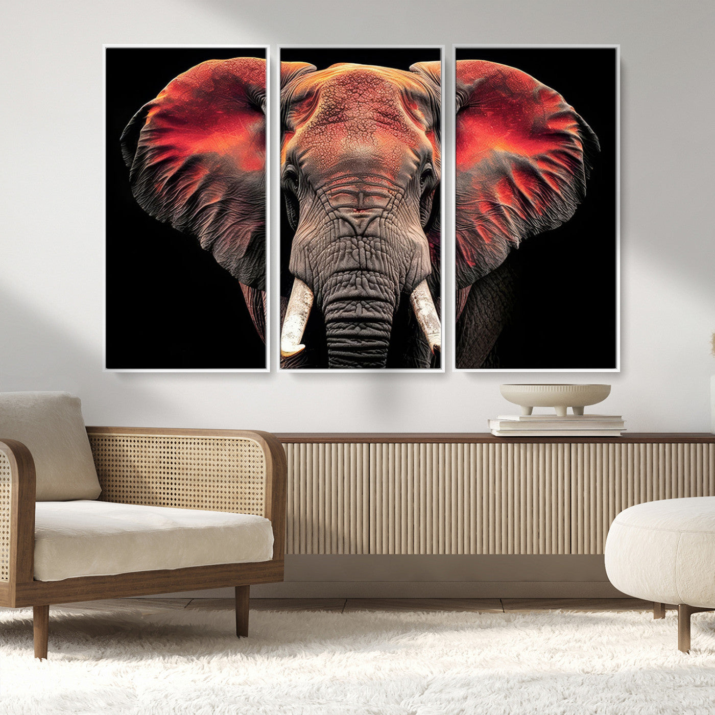 54719-MGV-CV-36X24-Elephant Wall Art – Majestic African Elephant Canvas Print, Wildlife Safari Animal Decor for Living Room, Bedroom, Office or Man
