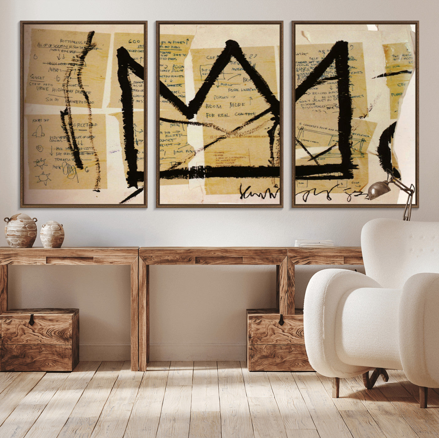 37215-MGV-CV-36X24-Abstract Crown Wall Art – Urban Graffiti Style Canvas Print Modern Street Art Design, Bold Contemporary Decor for Living Room,