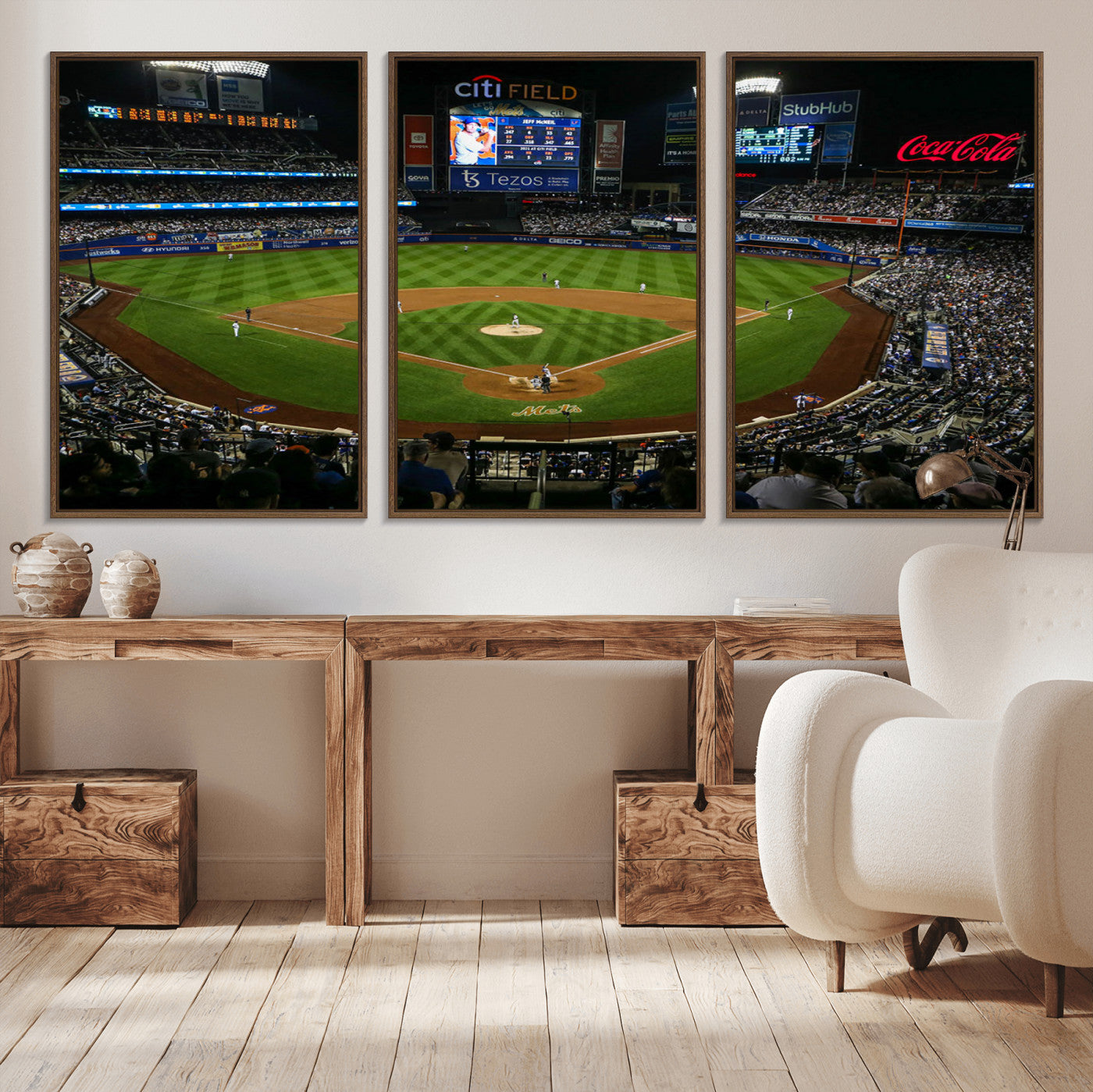 83979-MGV-CV-36X24-RingCentral Coliseum Wall Art Canvas Print, Framed Oakland A's Stadium Art Picture Print, RingCentral Coliseum Field Perfect Sport
