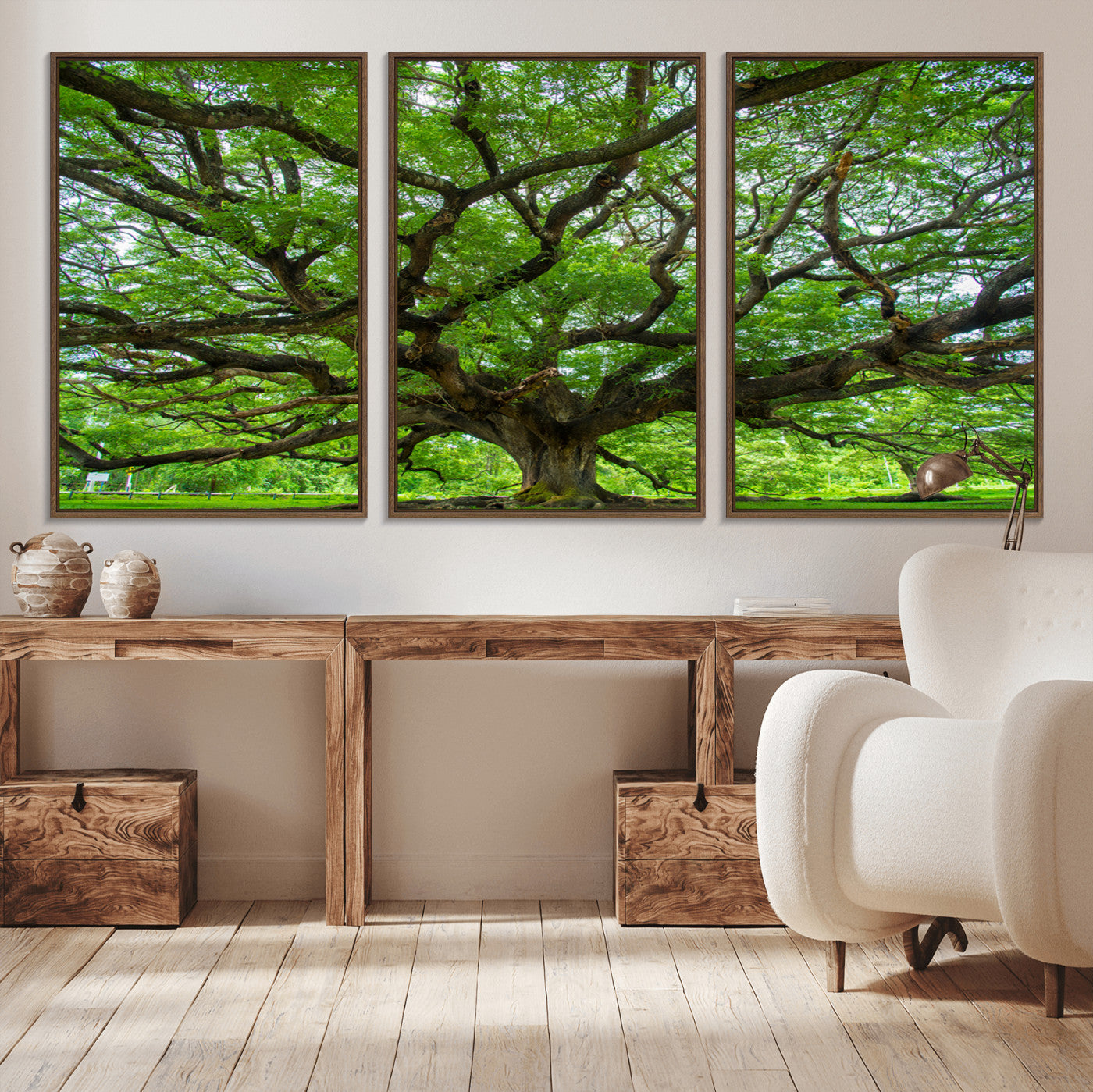 49375306-MGV-CV-36X24-Ancient Tree Wall Art Canvas Print, Framed Sprawling Branches Art Picture Print, Gnarling Tree Perfect Earthy Natural Decor
