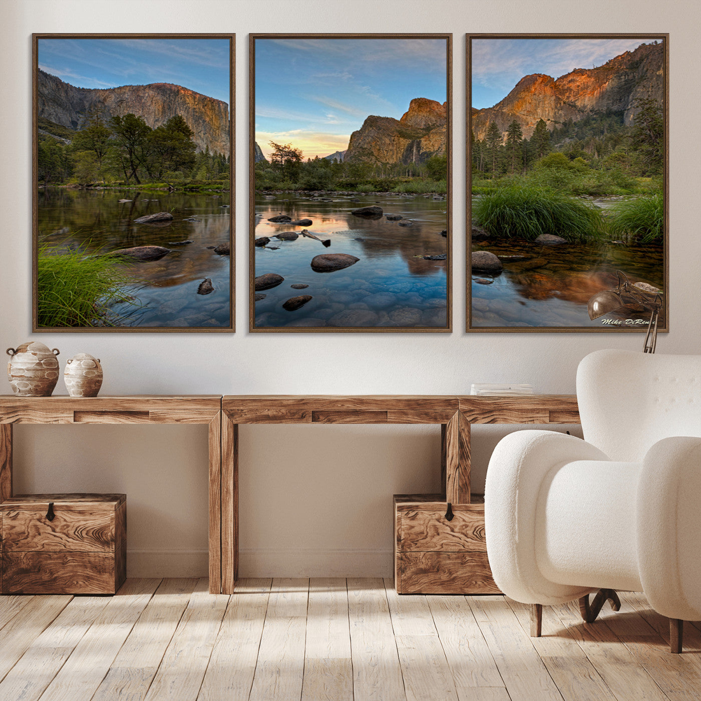 55893831-MGV-CV-36X24-Yosemite Valley Wall Art Canvas Print, Framed El Capitan Art Picture Print, Sierra Landspace Perfect Rustic Nature Decor Artwork