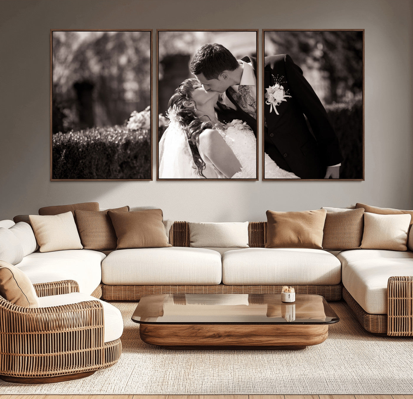 CSTM6030-MGV-CV-36X24-Custom Wedding Photo Print - Custom Wall Art Picture Print, Create Your Own Photo Canvas Print