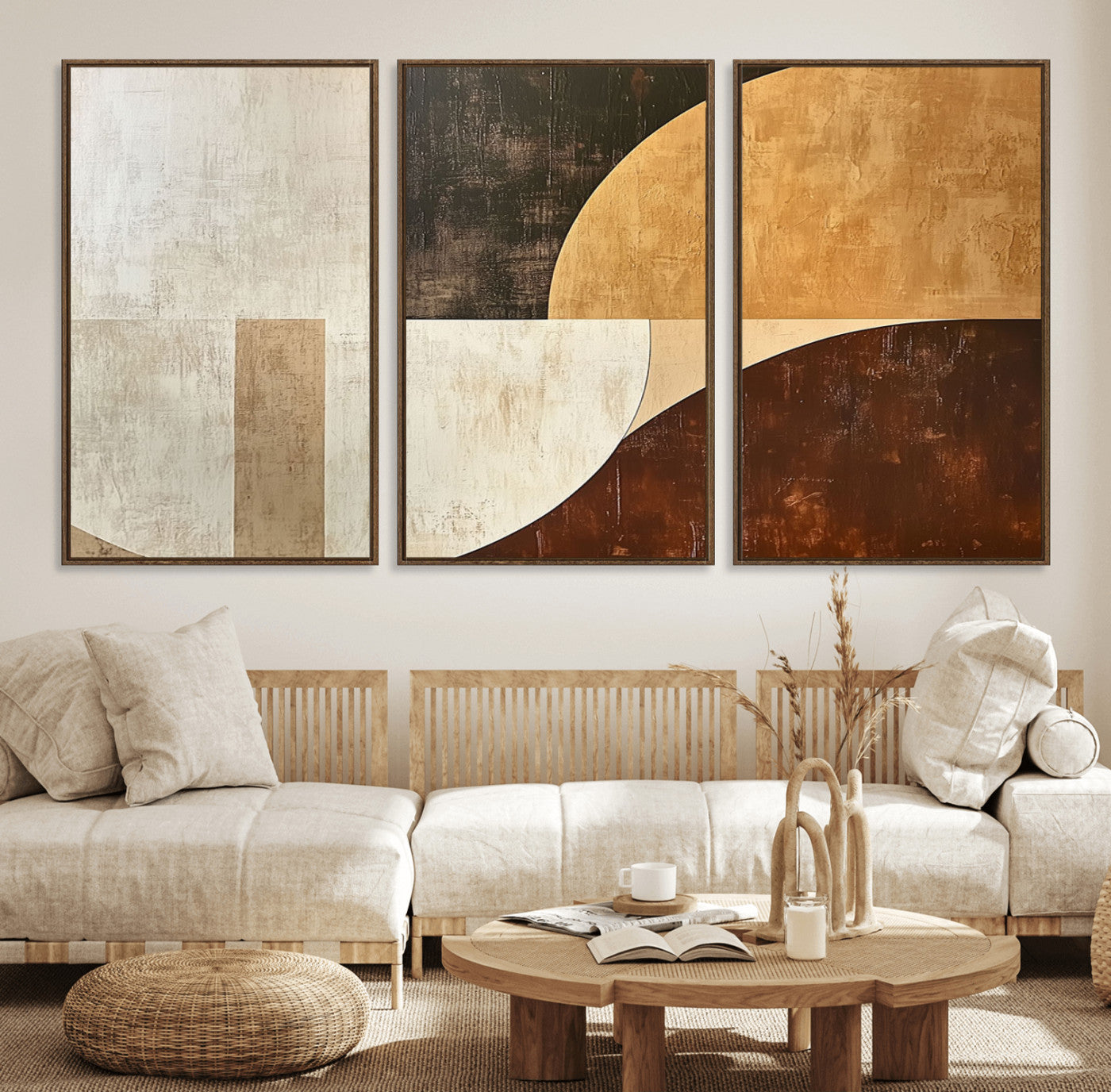 15030-MGV-CV-36X24-Wabi Sabi Wall Art Canvas Print, Framed Modern Abstract Art Picture Print, Minimalist Zen Perfect Minimalist Modern Decor Artwork