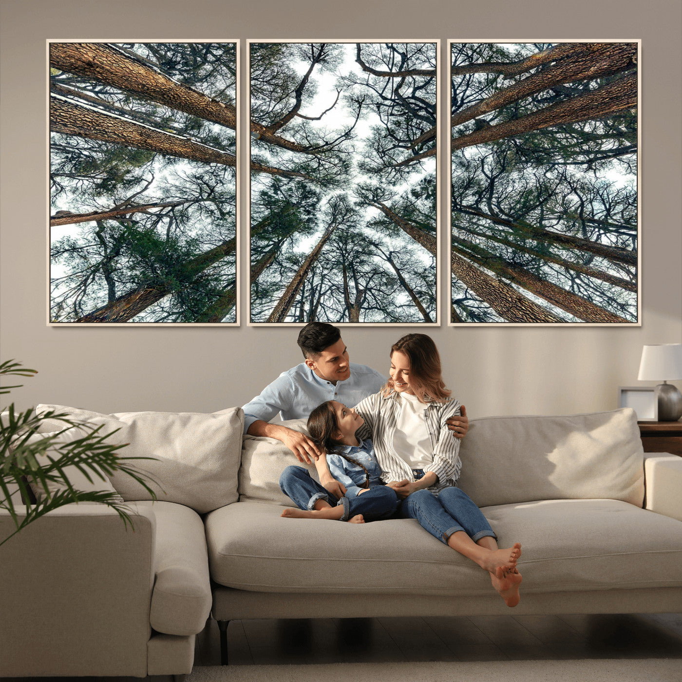 18790-MGV-CV-36X24-Pine Canopy Wall Art – Panoramic View of Towering Pines Canvas Print, Nature-Inspired Decor for Office, Cabin or Living Room