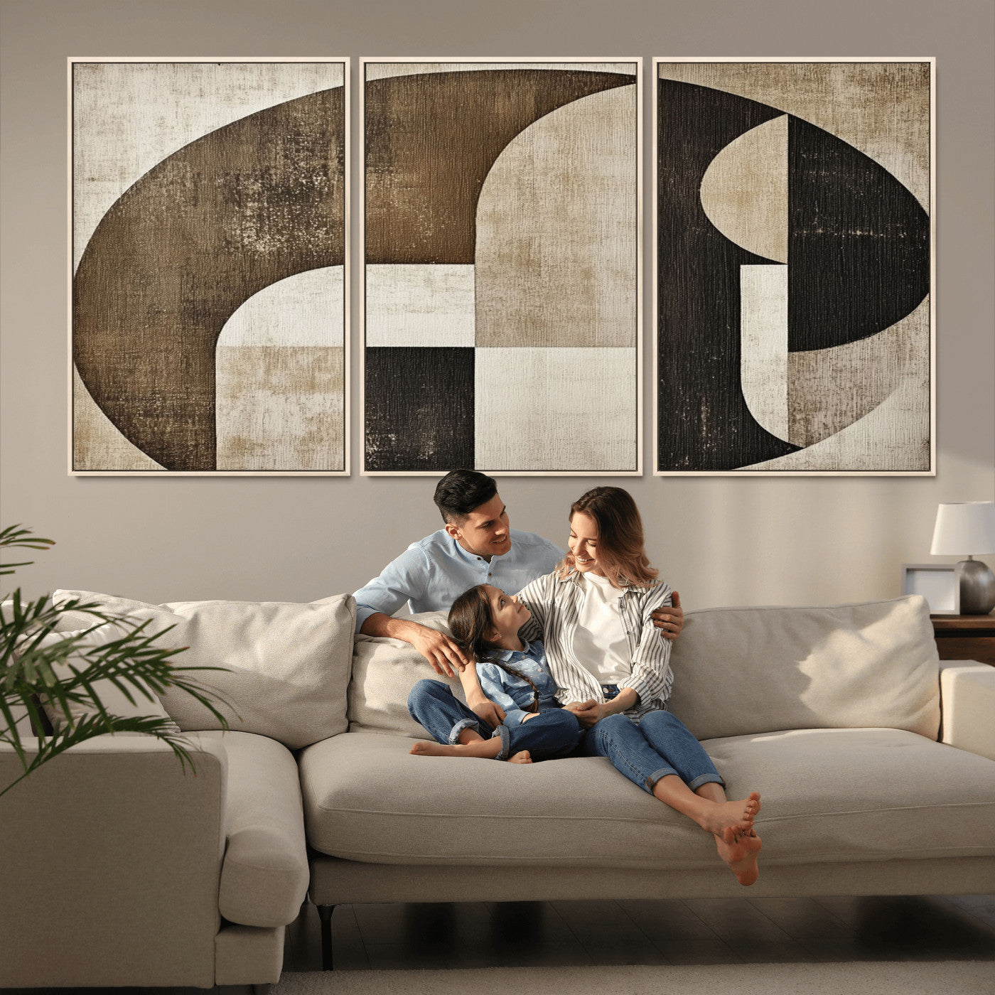 44796-MGV-CV-36X24-Wabi Sabi Wall Art Canvas Print, Framed Geometric Minimalist Art Picture Print, Modern Abstract Perfect Modern Abstract Decor