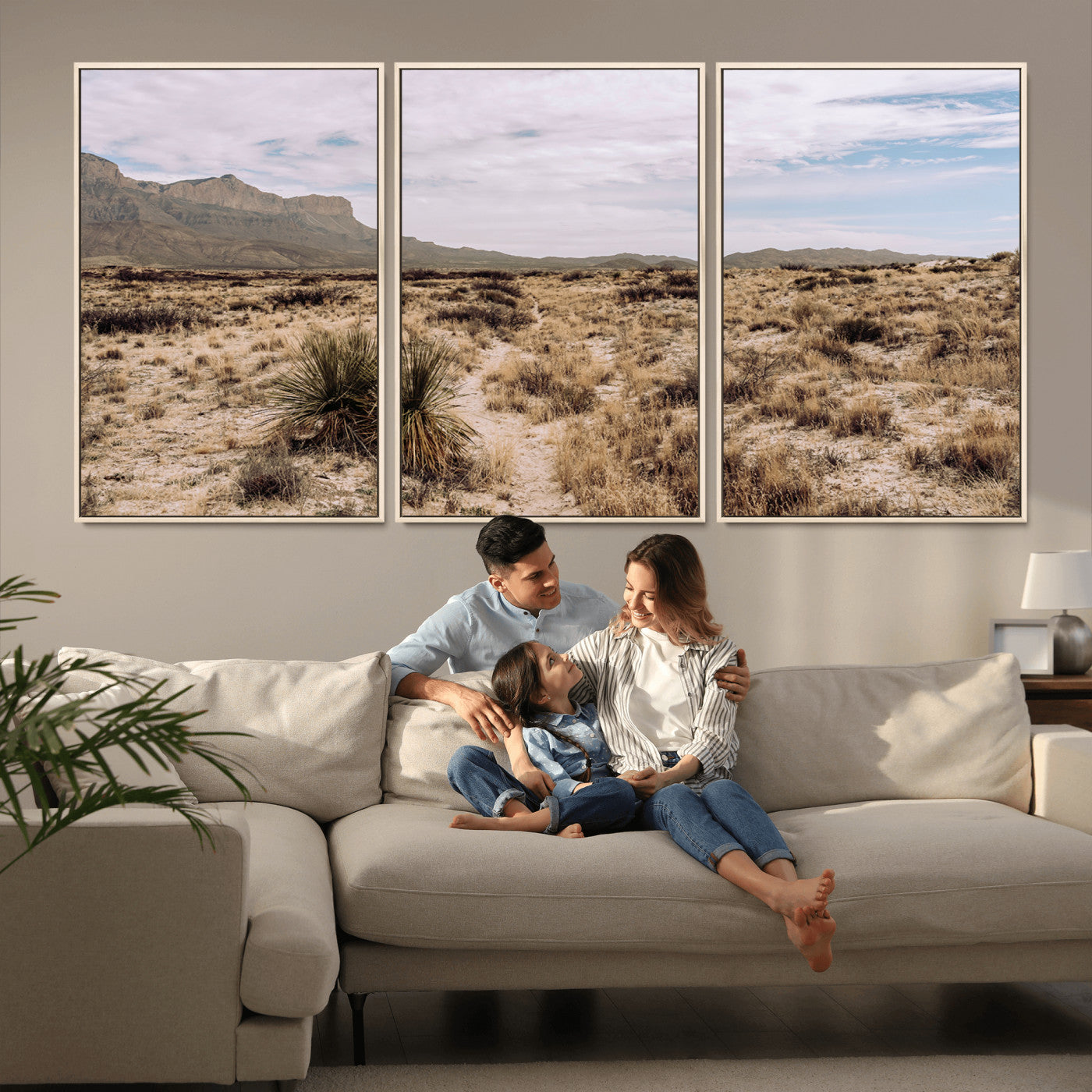 20681831-MGV-CV-36X24-Desert Landscape Wall Art – Southwestern Mountain Canvas Print, Rustic Western Nature Photography Decor for Living Room, Office,