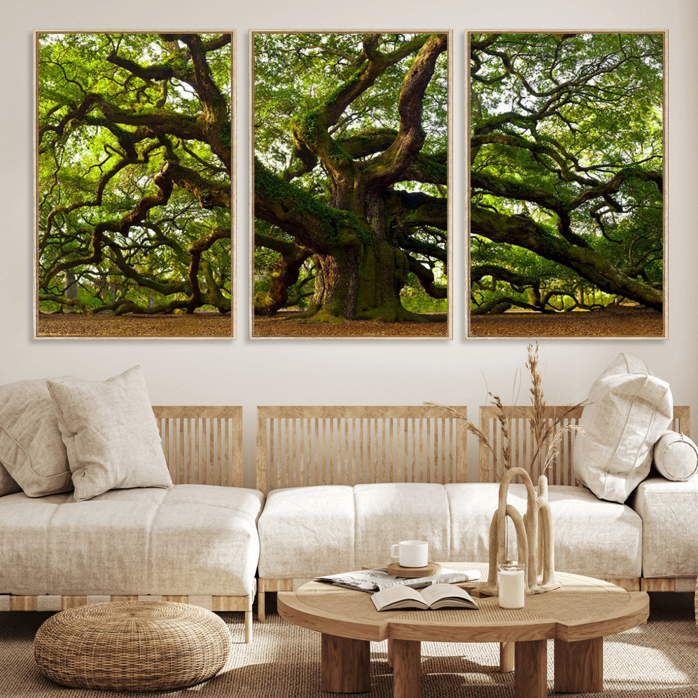 29407-MGV-CV-36X24-Ancient Oak Tree Wall Art – Majestic Nature Canvas Print, Large Tree Photography Decor for Living Room or Office