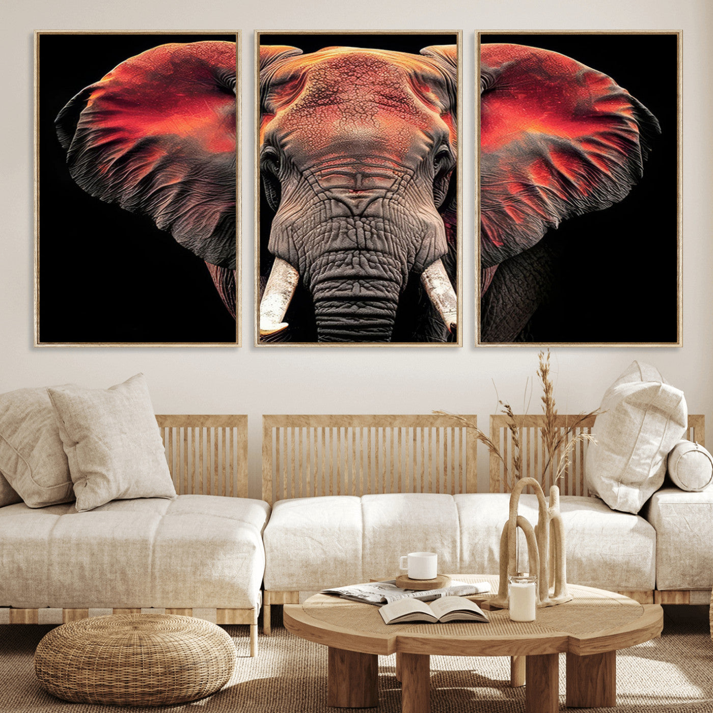 54719-MGV-CV-36X24-Elephant Wall Art – Majestic African Elephant Canvas Print, Wildlife Safari Animal Decor for Living Room, Bedroom, Office or Man