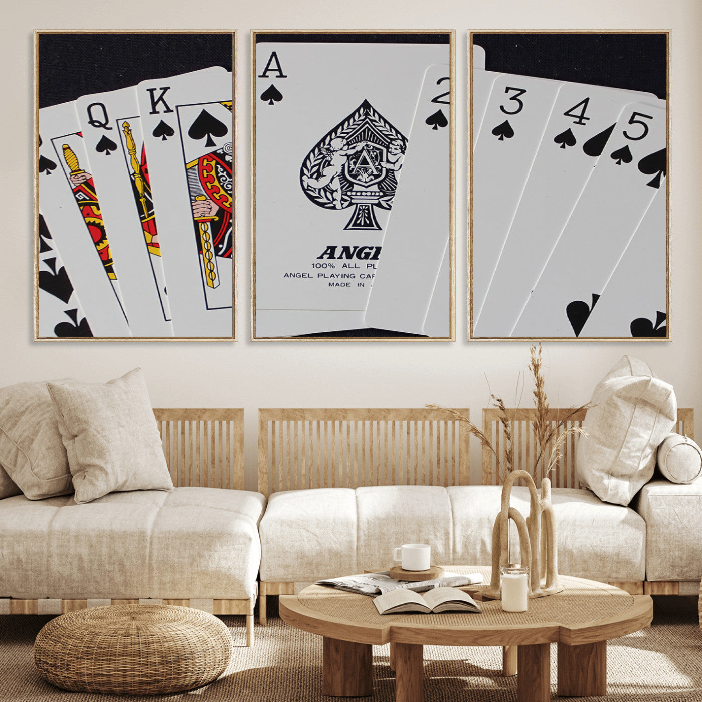 56787-MGV-CV-36X24-Playing Cards – Classic Poker Deck with Spades, Standard Size Durable Casino Quality Card Set for Magic Tricks, Blackjack, Bridge,